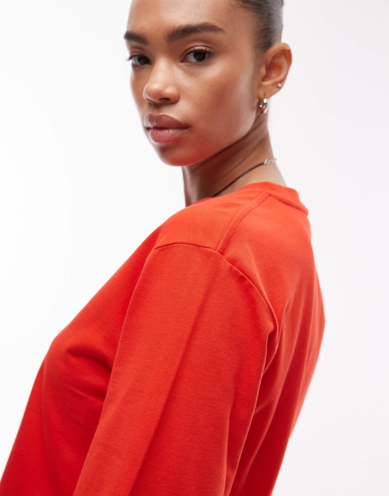 ARKET heavyweight 3/4 sleeve t-shirt in red - ASOS Sample Sale