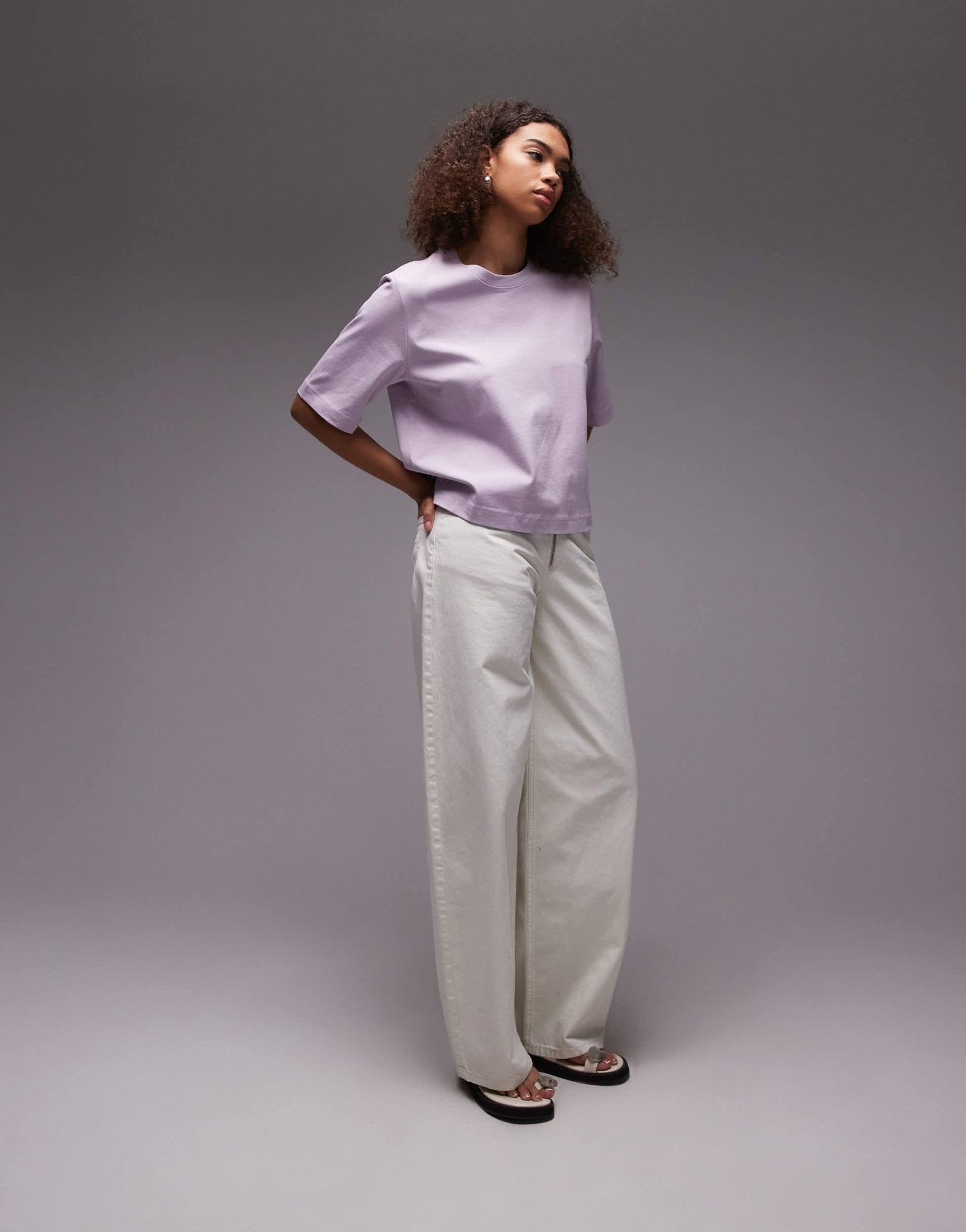 ARKET heavyweight boxy t-shirt in lilac - ASOS Sample Sale