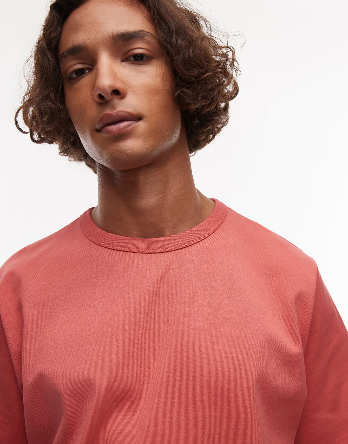 ARKET heavyweight jersey oversized t-shirt in washed red - ASOS Sample Sale