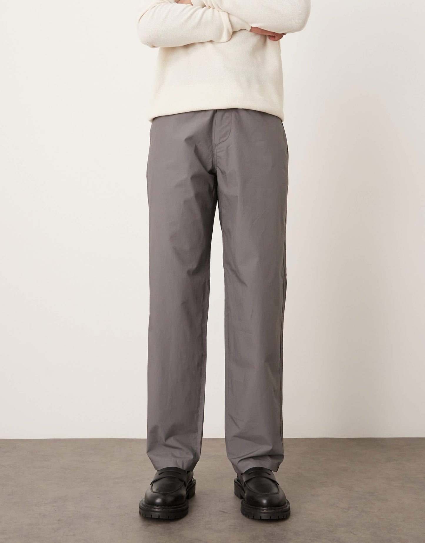 ARKET lightweight pull-on trousers in grey - ASOS Sample Sale