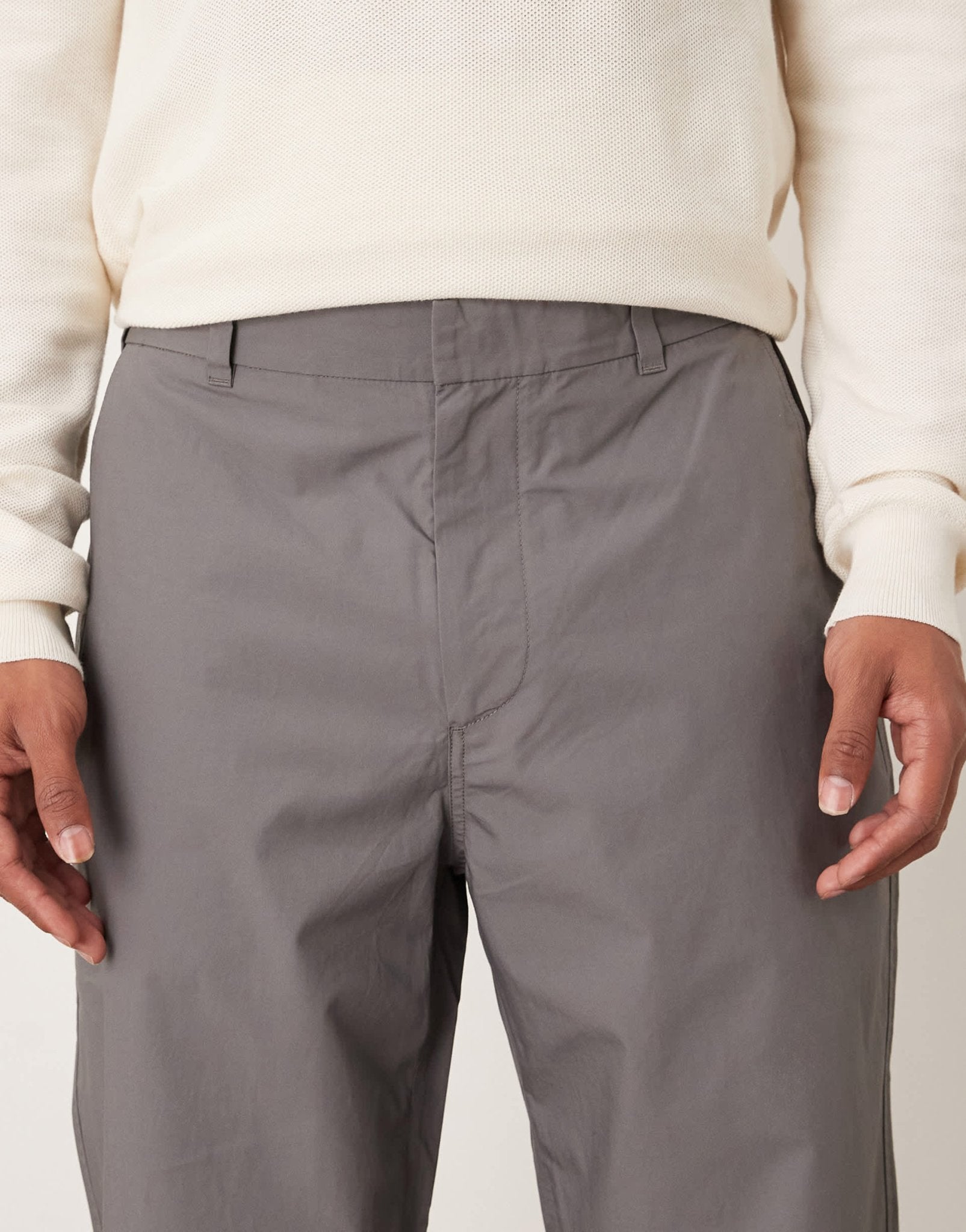 ARKET lightweight pull-on trousers in grey - ASOS Sample Sale