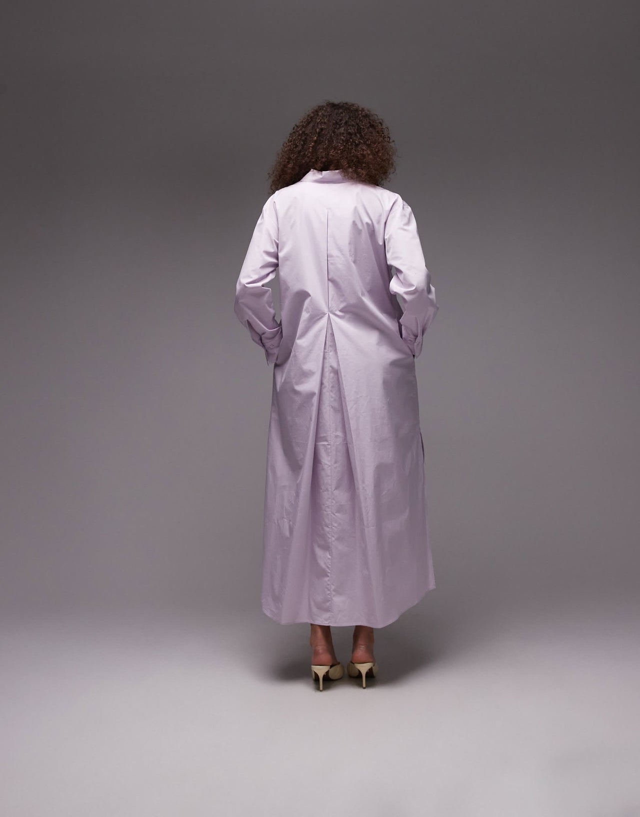 ARKET maxi shirt dress with side splits in lilac - ASOS Sample Sale