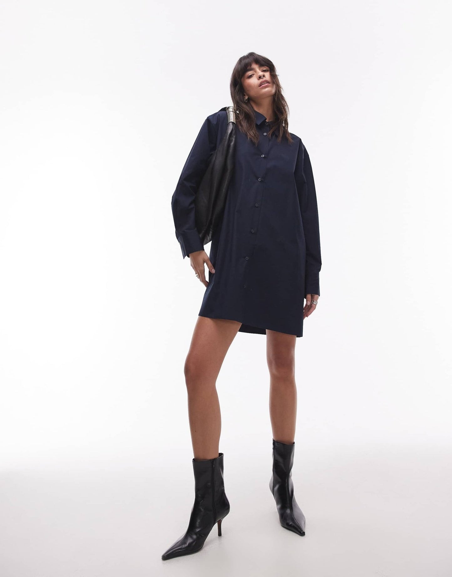 ARKET mini shirt dress in navy - ASOS Sample Sale