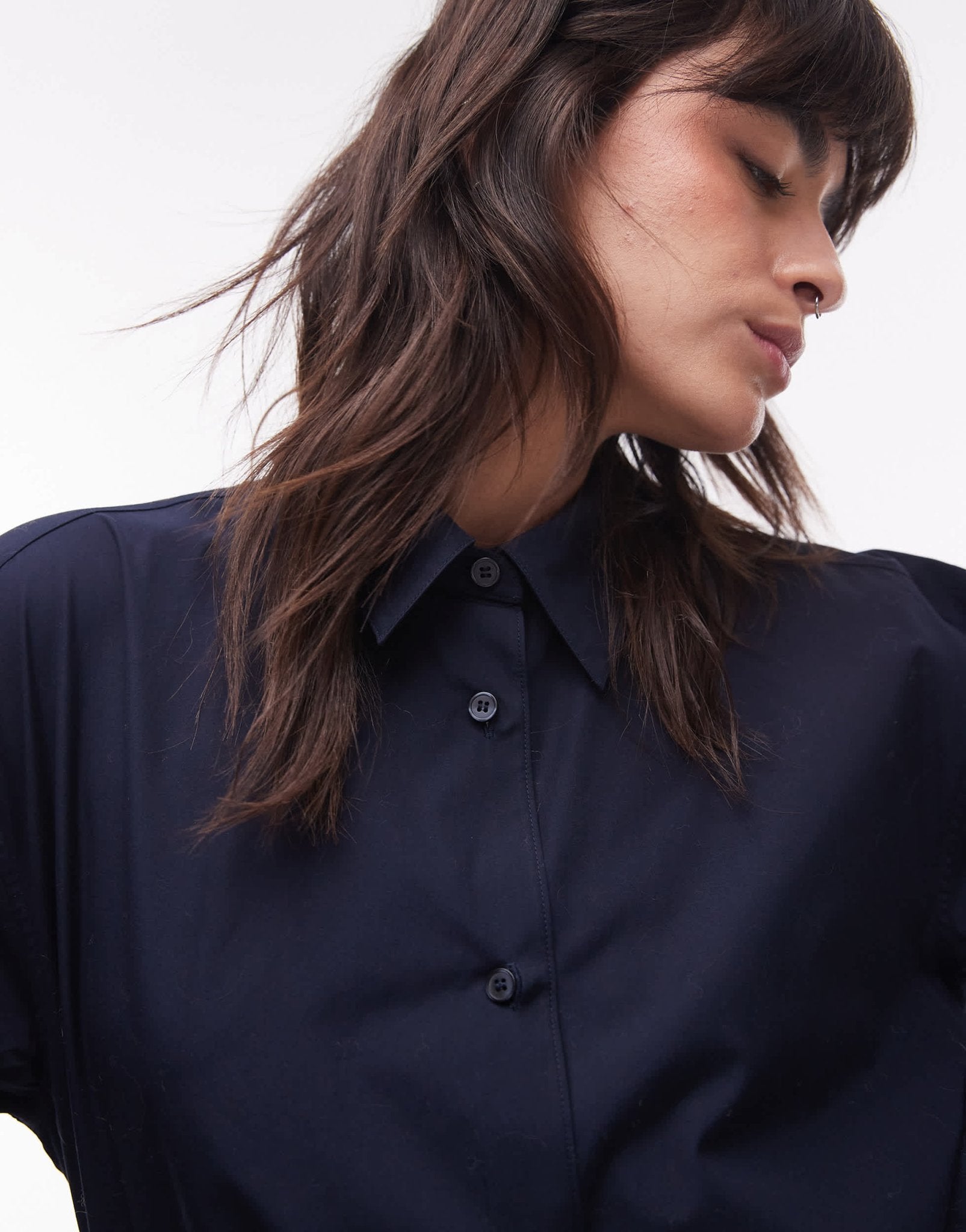 ARKET mini shirt dress in navy - ASOS Sample Sale