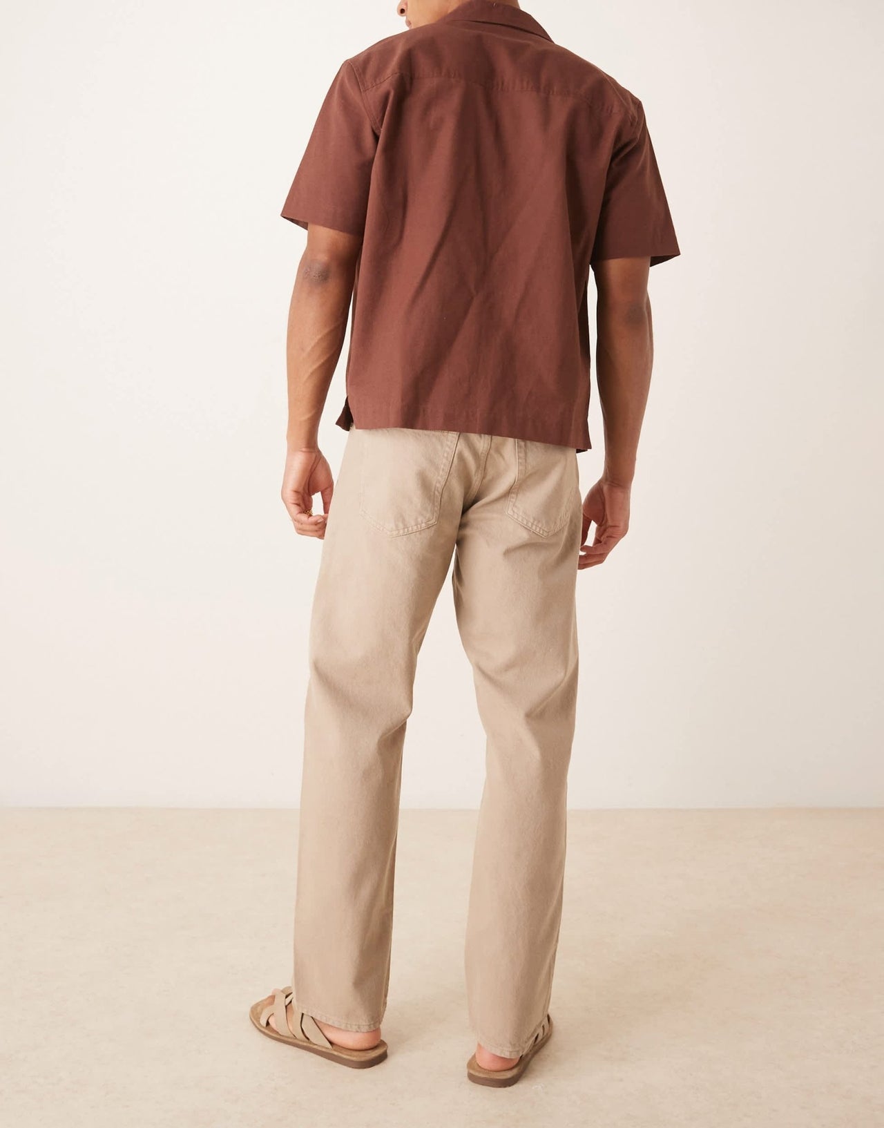 ARKET Ocean loose fit jeans in beige pigment wash - ASOS Sample Sale