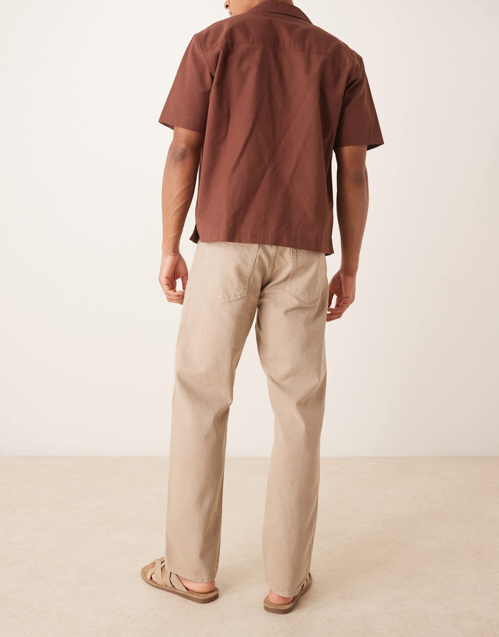ARKET Ocean loose fit jeans in beige pigment wash - ASOS Sample Sale