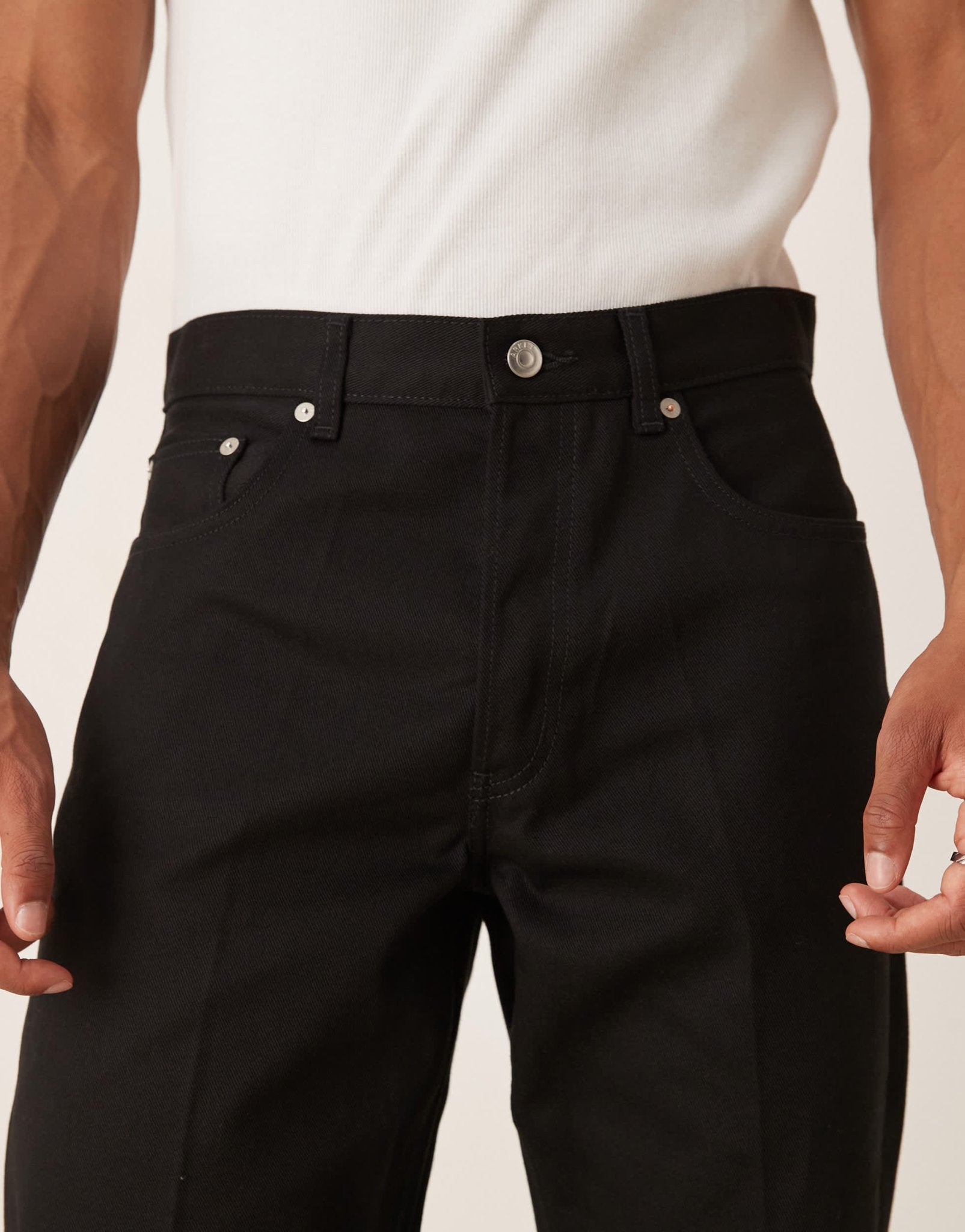 ARKET Ocean loose straight leg jeans in black - ASOS Sample Sale