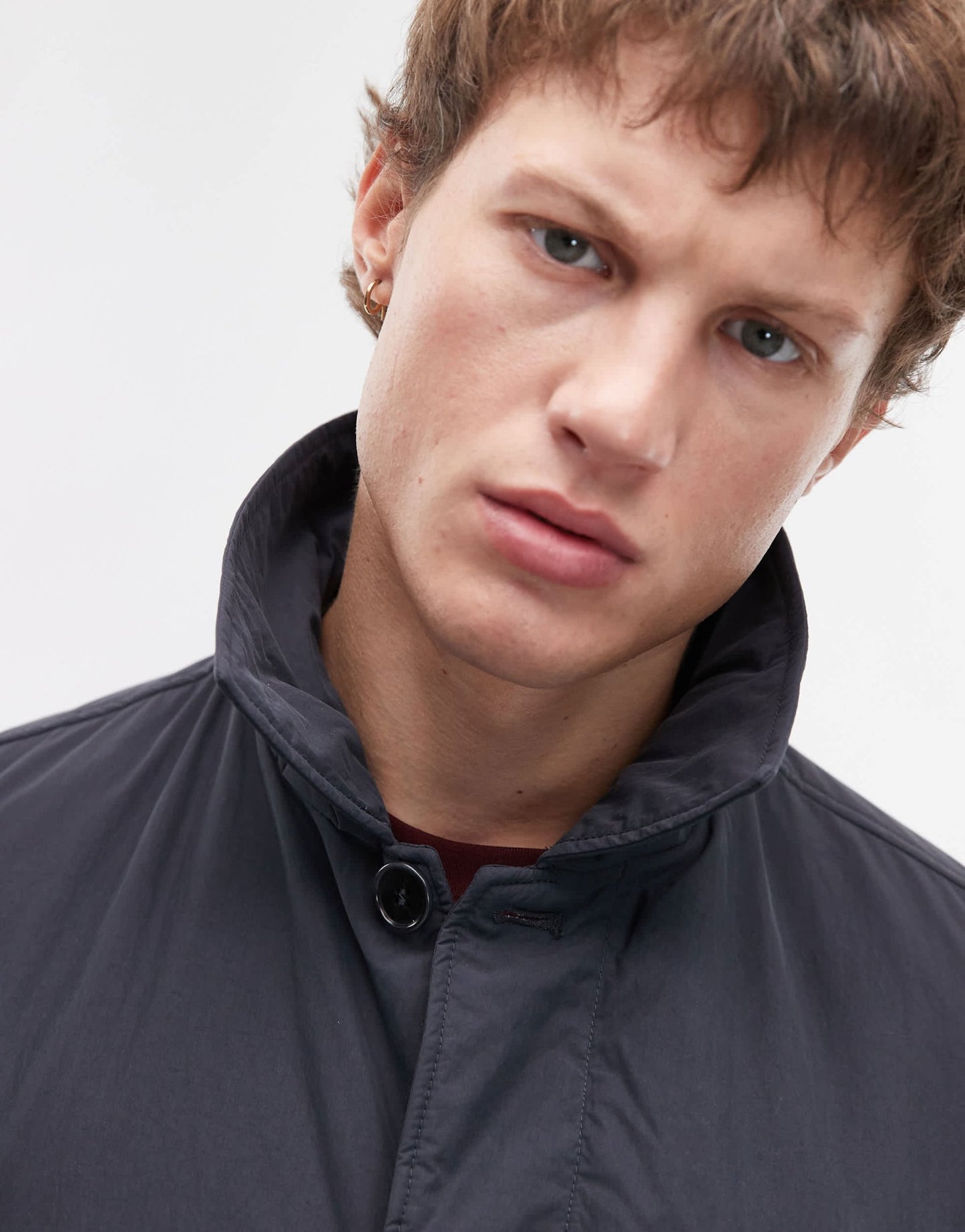 ARKET padded overcoat in grey blue - ASOS Sample Sale