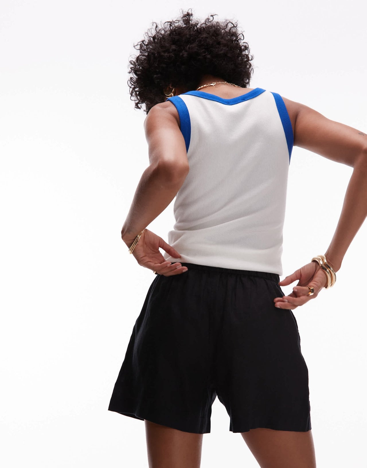 ARKET pull on linen shorts in black - ASOS Sample Sale