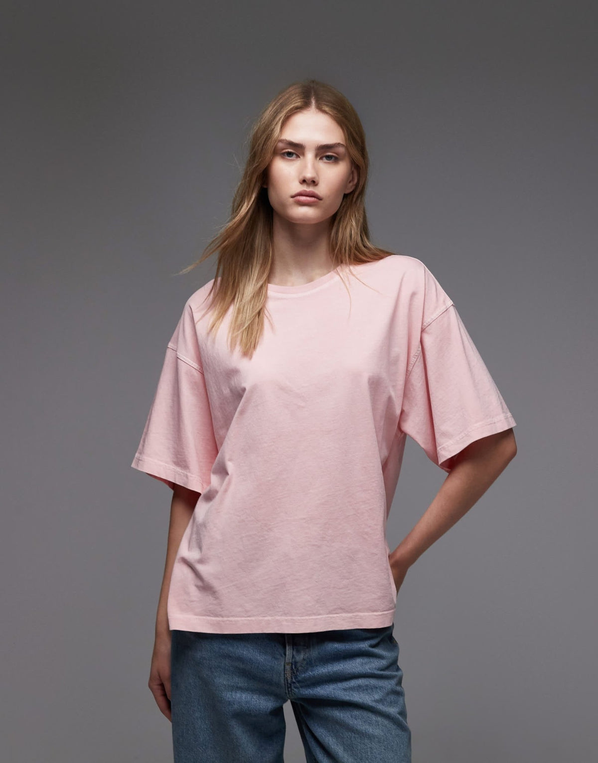 ARKET pure cotton boxy t-shirt in washed rose pink - ASOS Sample Sale