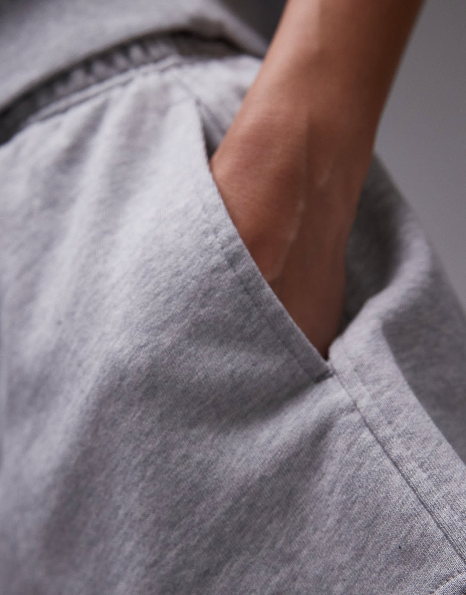 ARKET pure cotton pull on sweat shorts in grey - ASOS Sample Sale