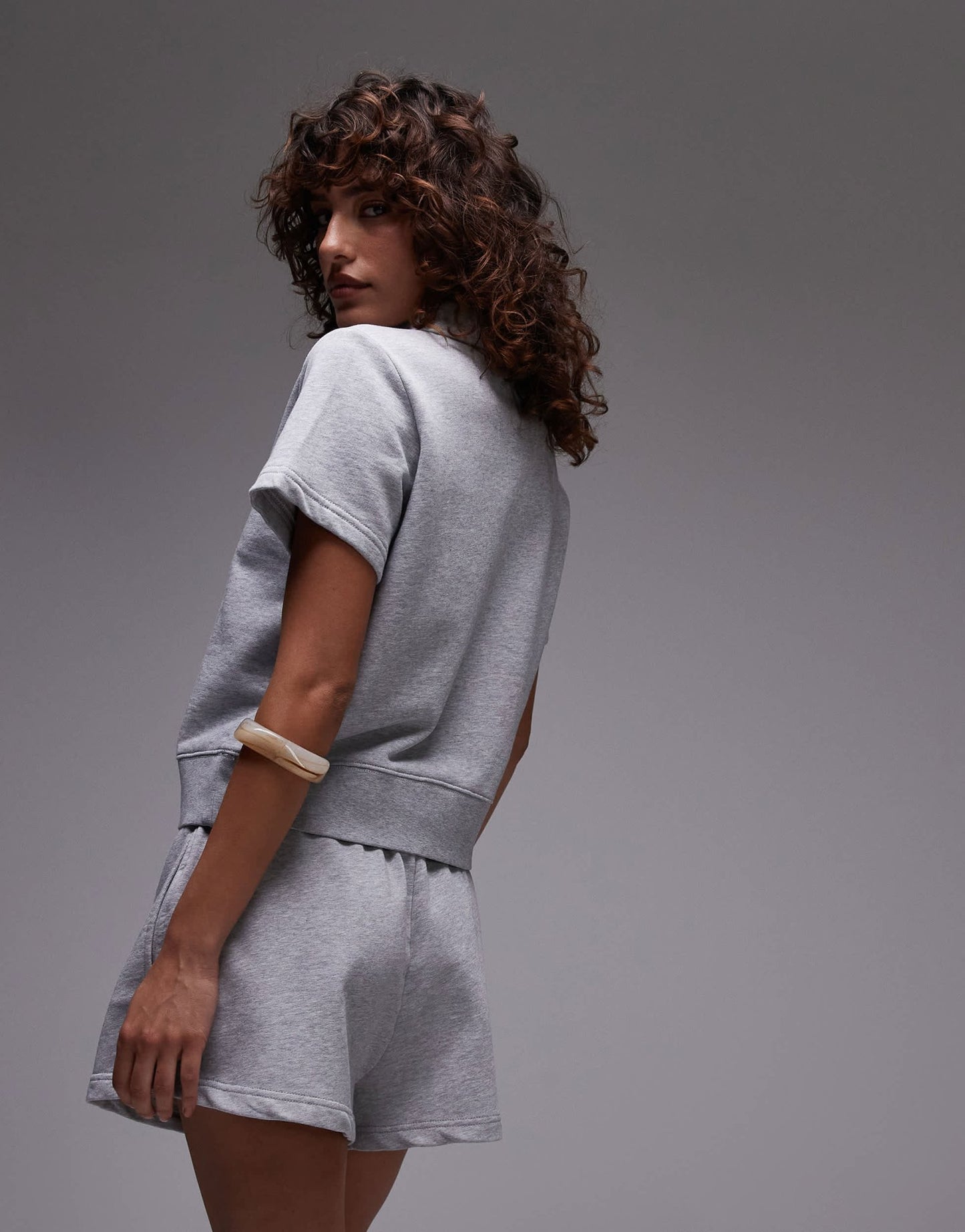 ARKET pure cotton pull on sweat shorts in grey - ASOS Sample Sale