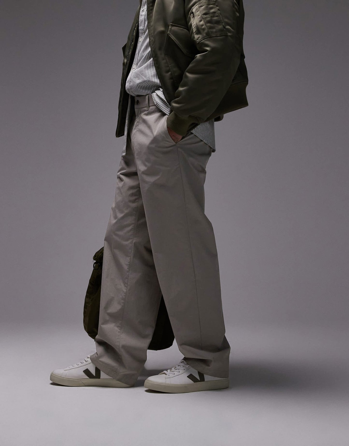 ARKET relaxed chino trousers in dark beige - ASOS Sample Sale