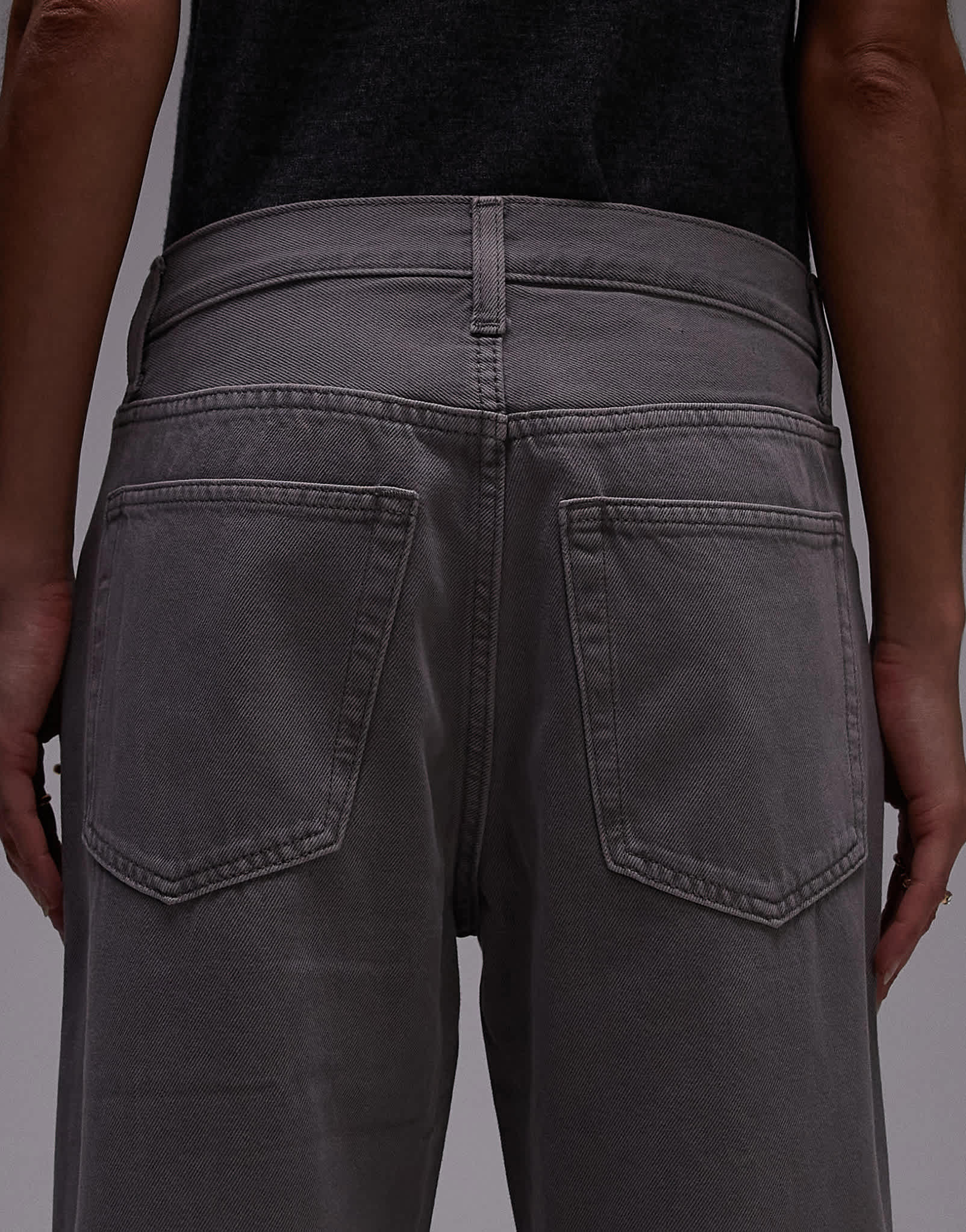 ARKET Shore low waist relaxed boyfriend fit jeans in soft grey wash - ASOS Sample Sale