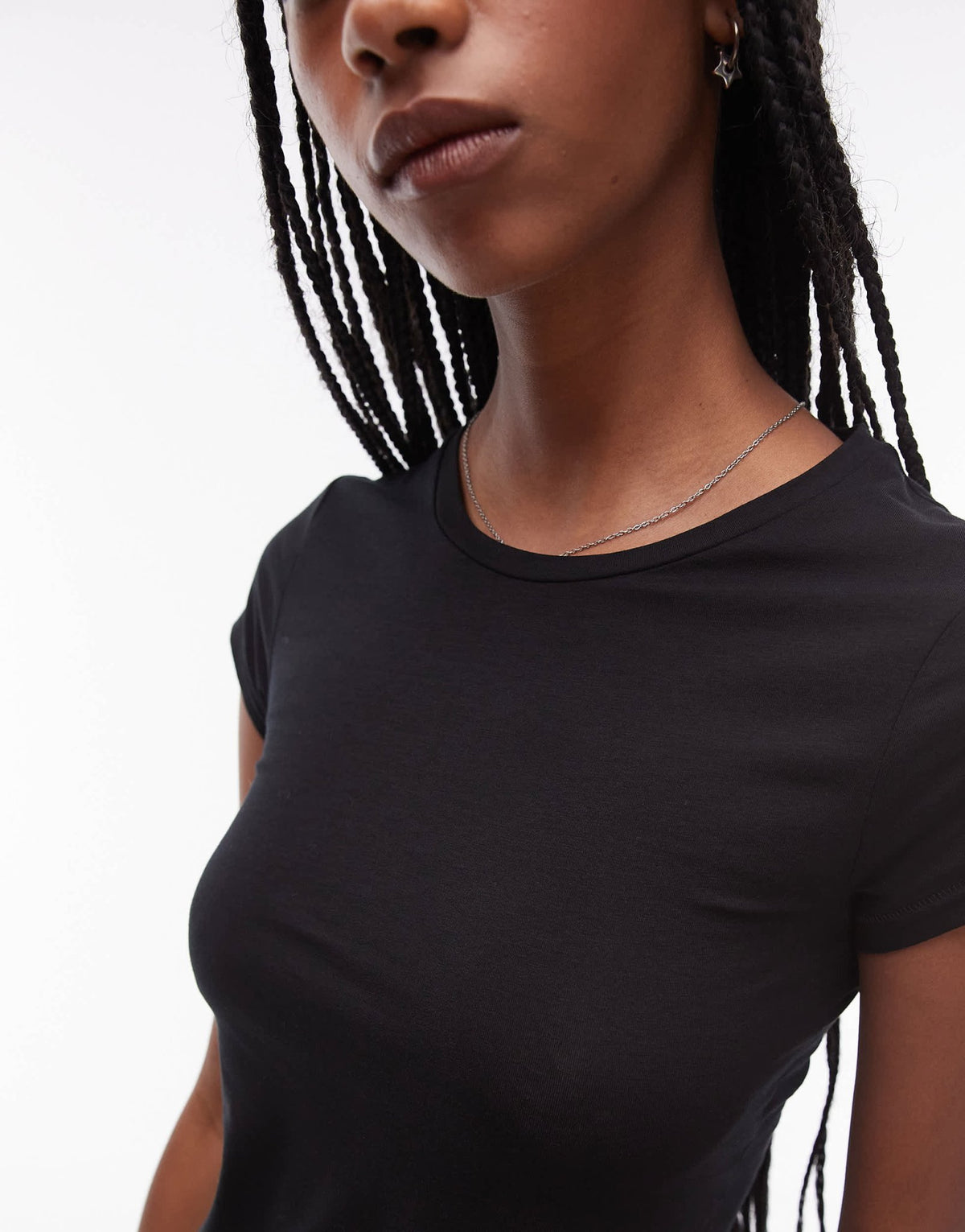 ARKET supersoft slim fit short sleeve t-shirt in black - ASOS Sample Sale