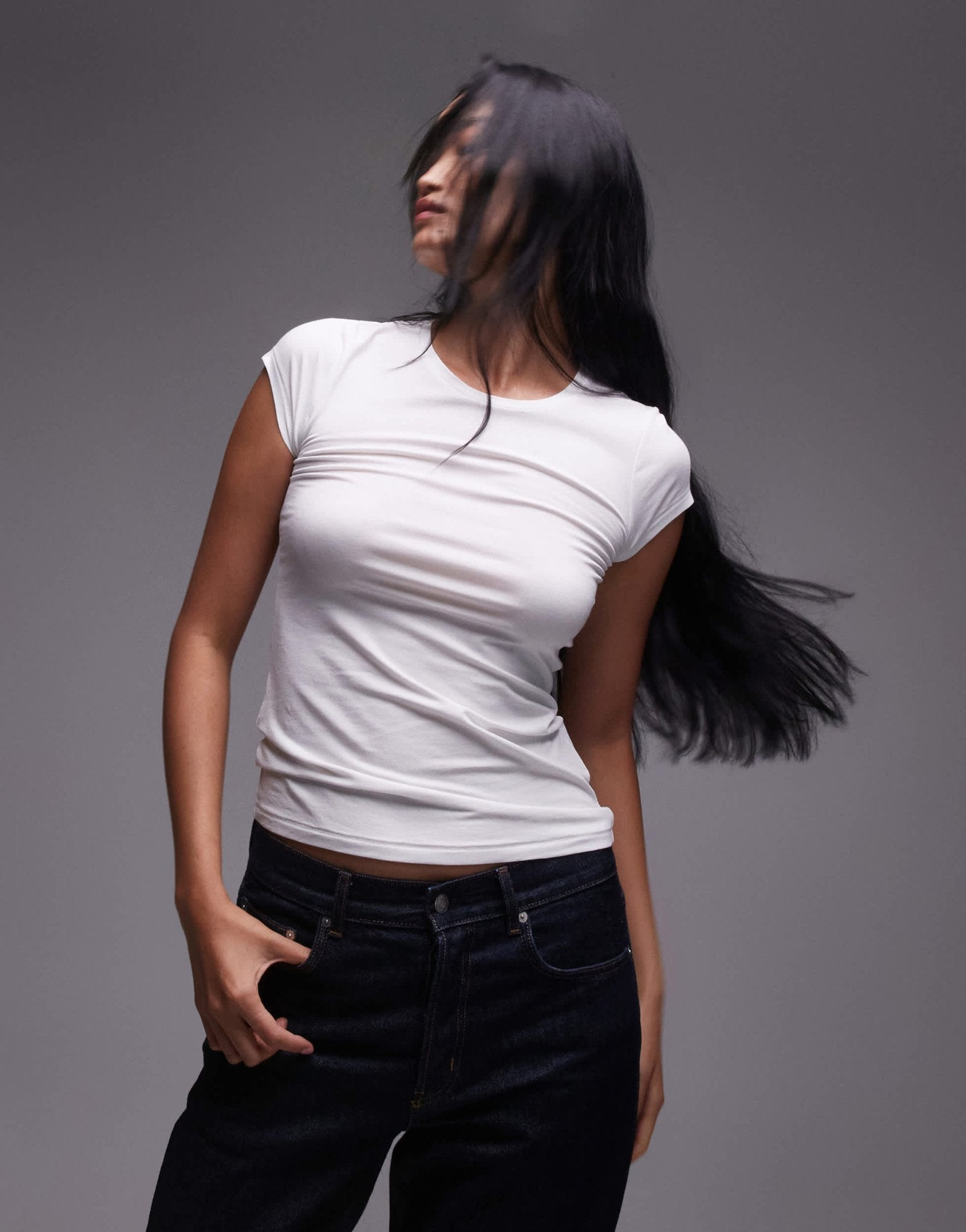 ARKET supersoft slim fit short sleeve t-shirt in white - ASOS Sample Sale