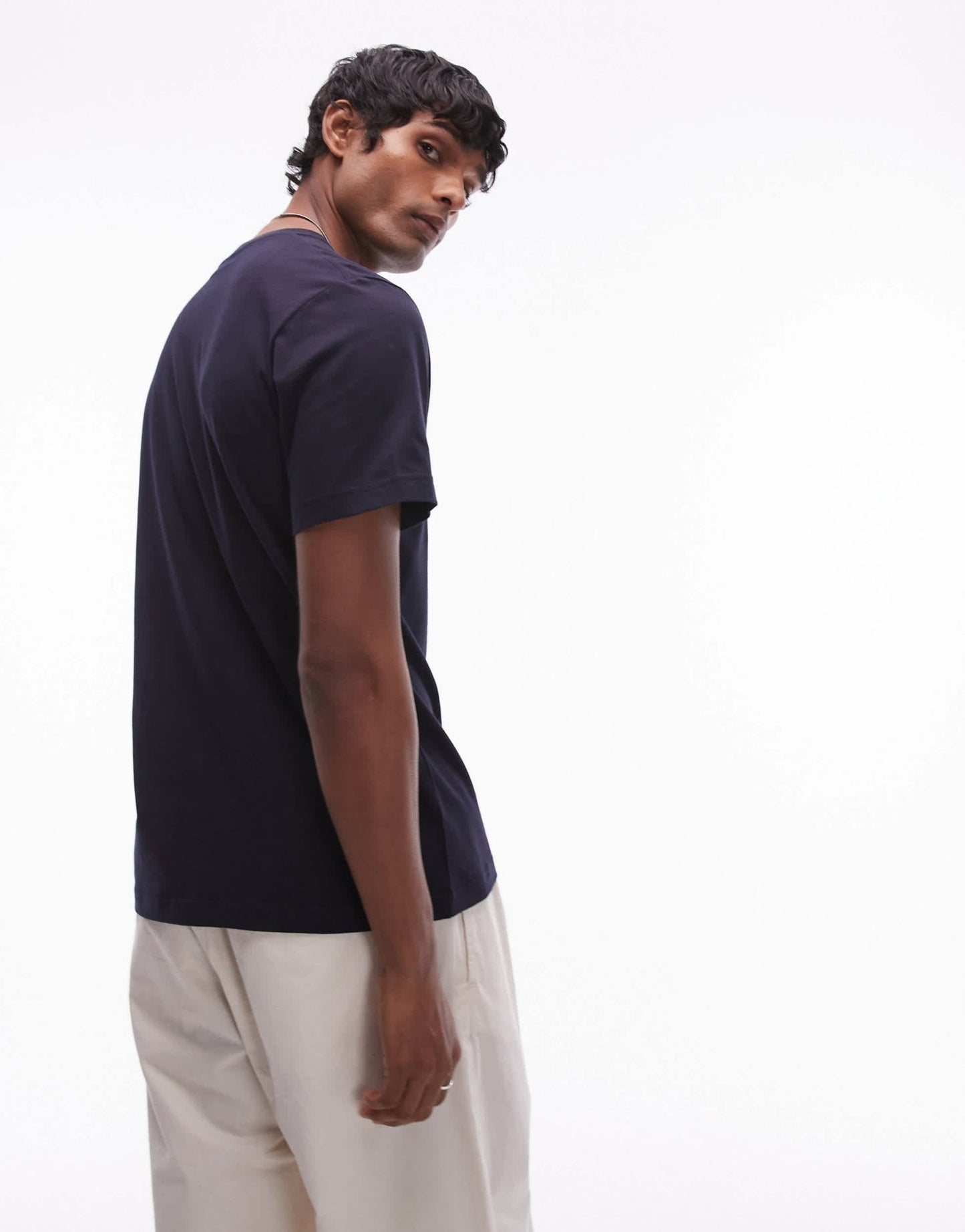 ARKET t-shirt in dark blue - ASOS Sample Sale