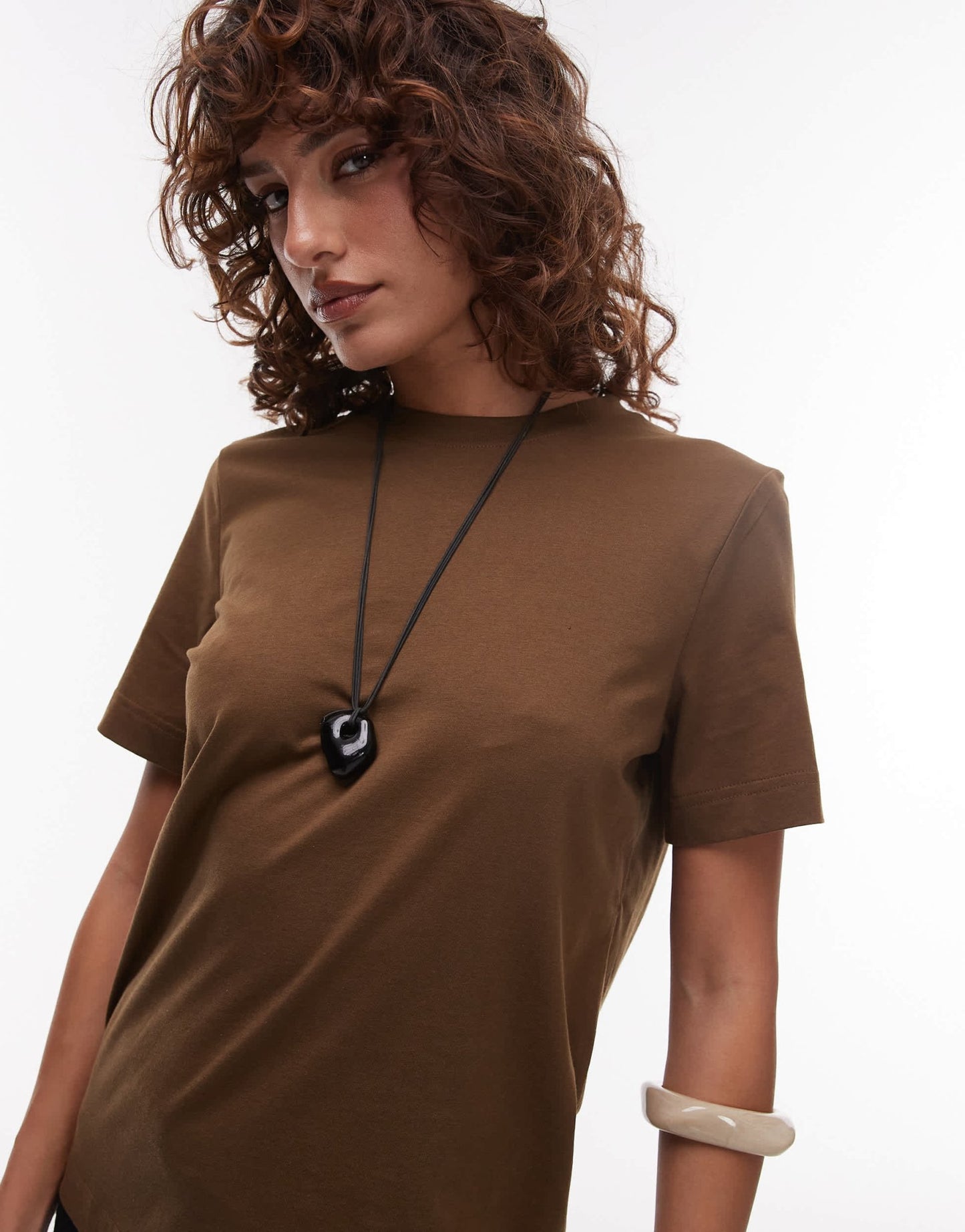 ARKET t-shirt in mocha brown - ASOS Sample Sale