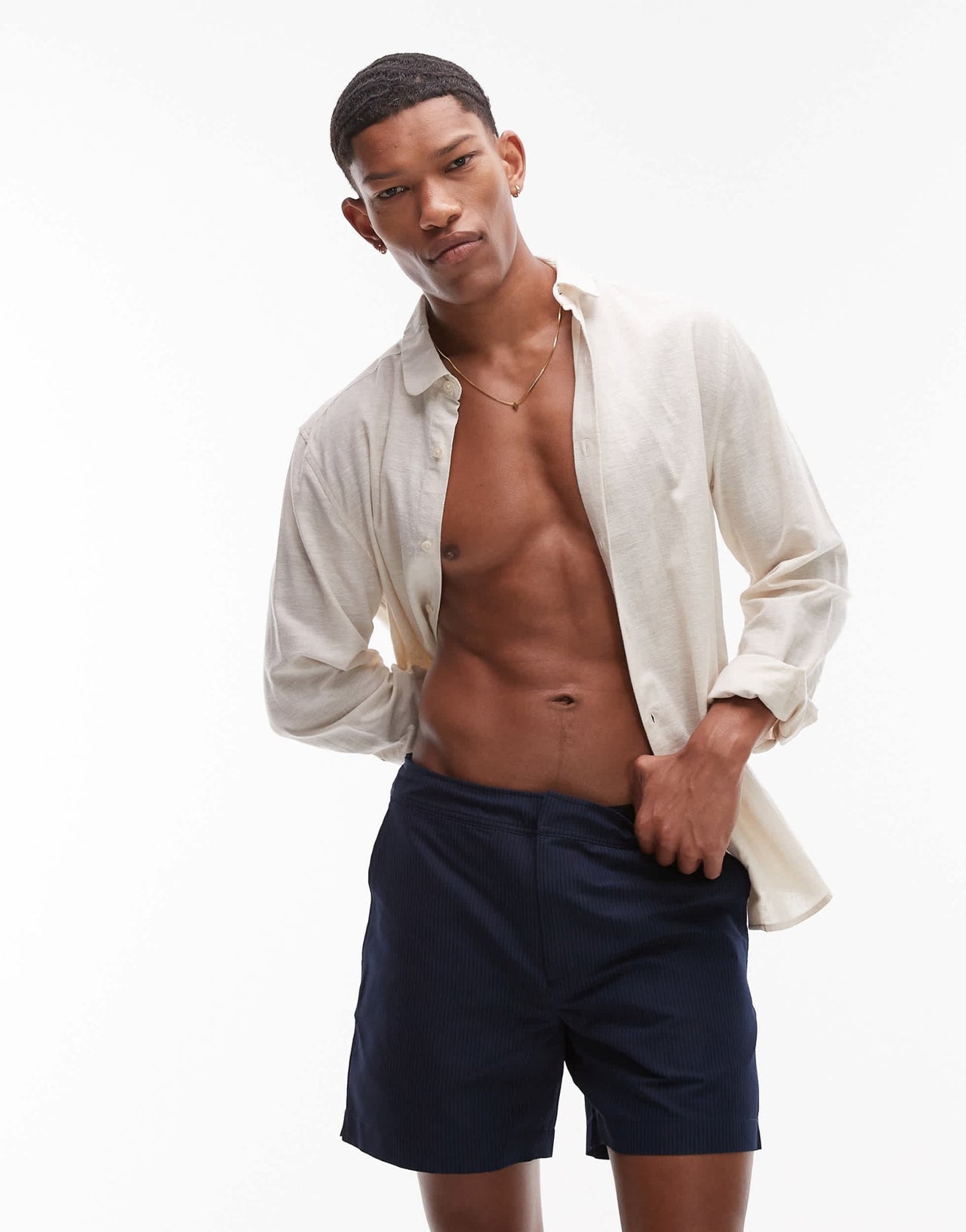 ARKET tailored swim short in navy - ASOS Sample Sale