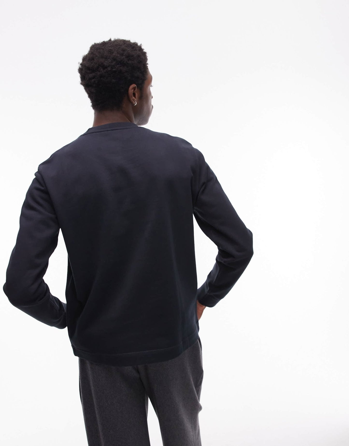 ARKET terry jersey sweatshirt with pocket in navy - ASOS Sample Sale