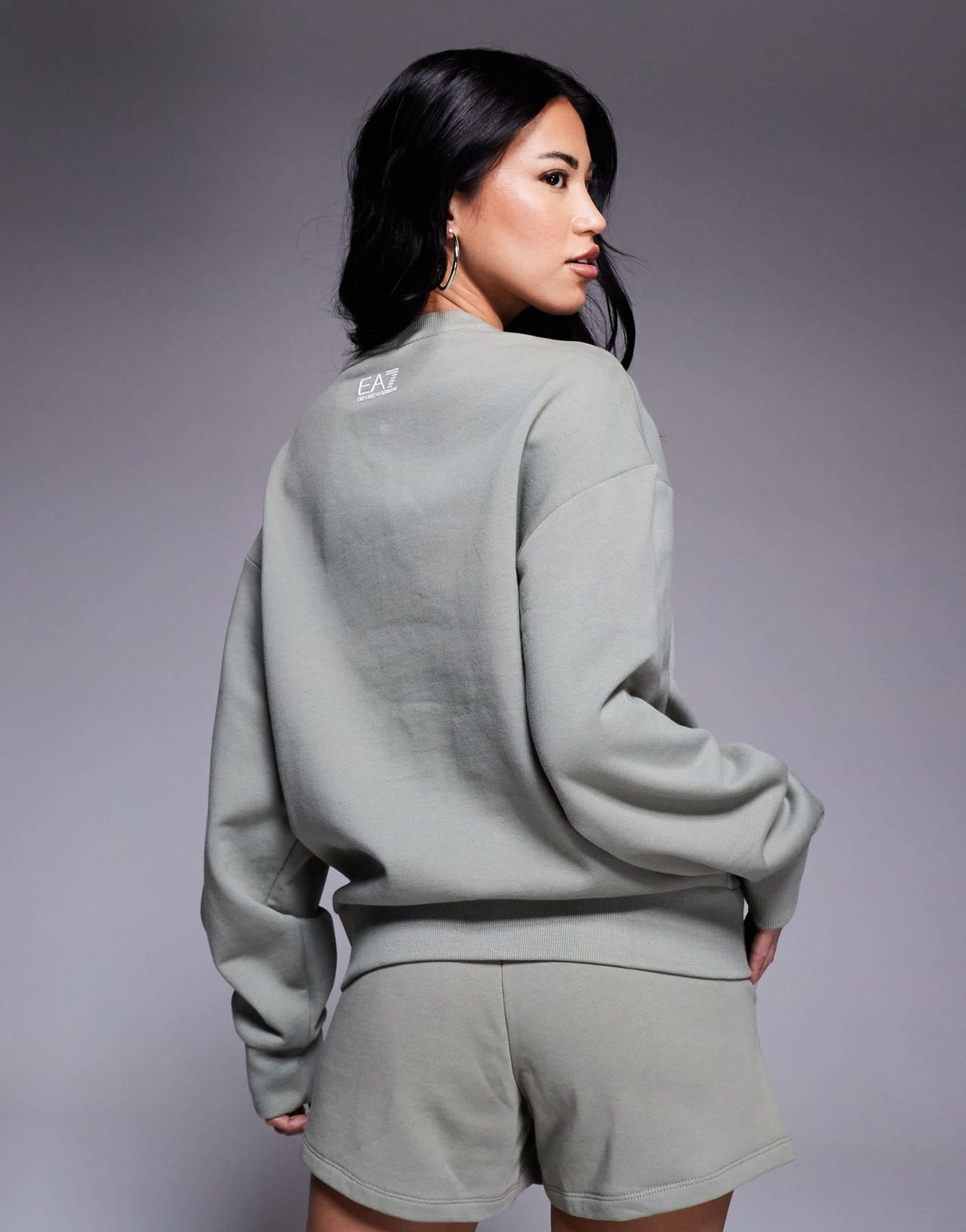 Armani EA7 logo sweater co-ord in cream - ASOS Sample Sale