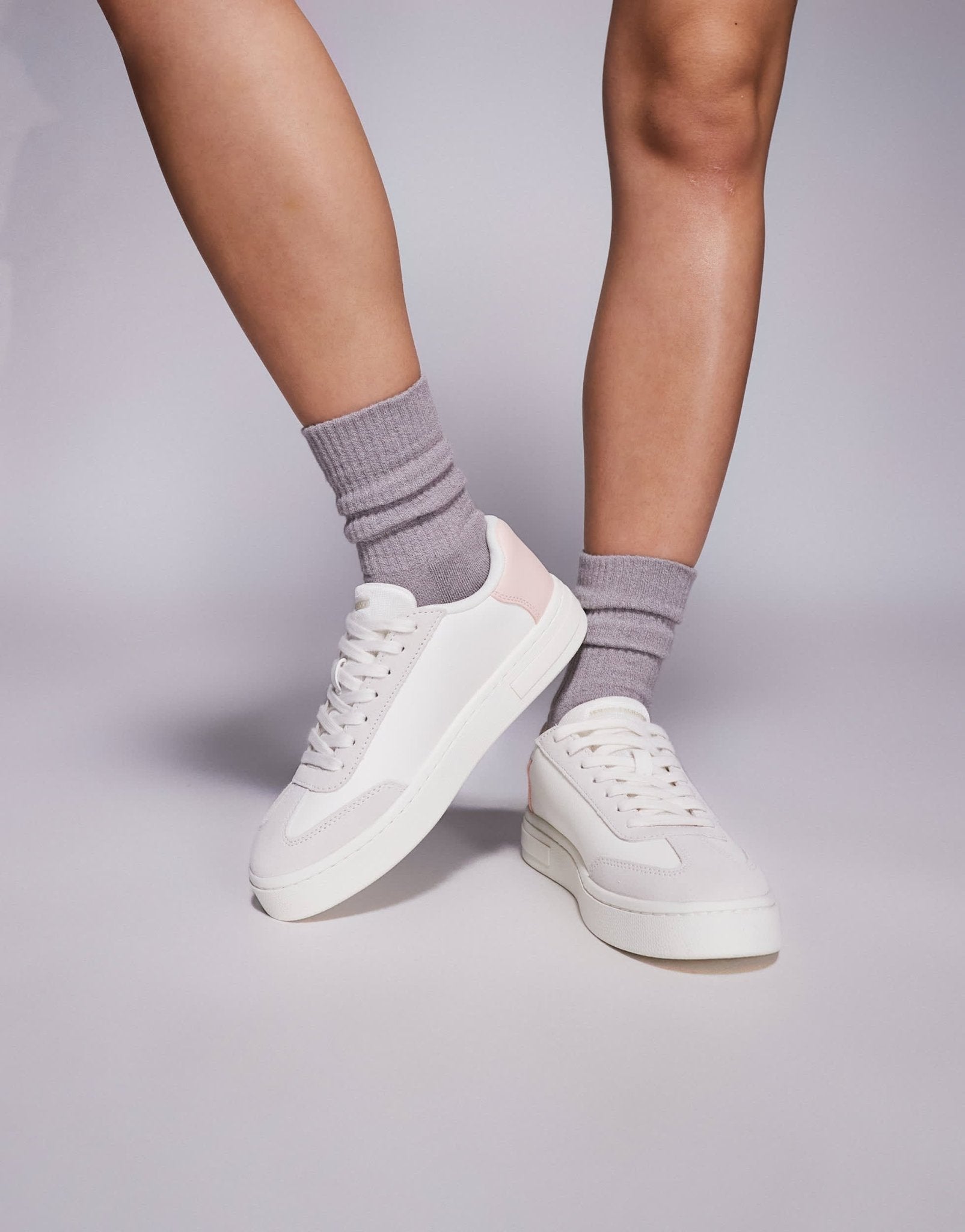Armani Exchange logo trainers in off white and pink - ASOS Sample Sale