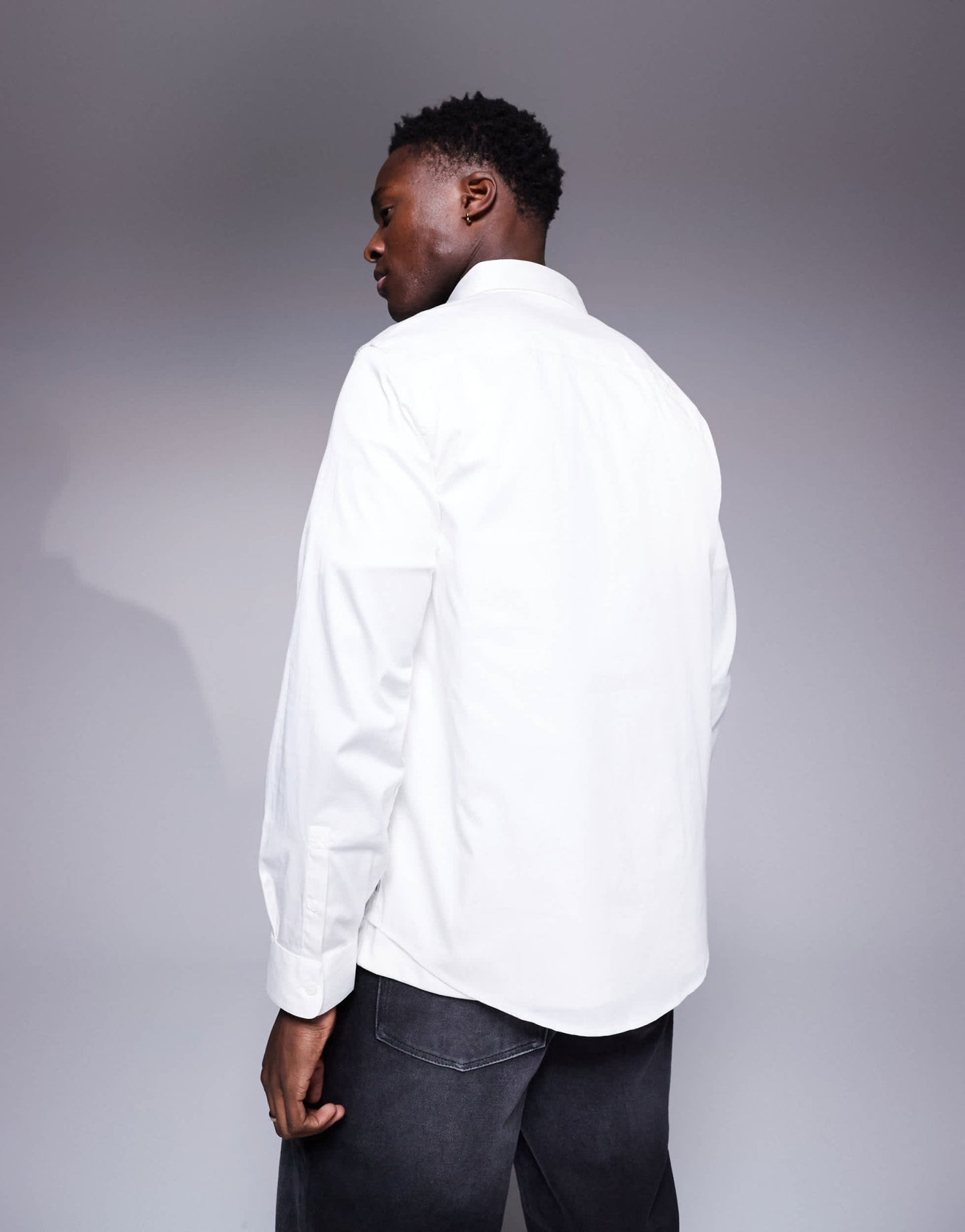 Armani Exchange oxford shirt with logo in white - ASOS Sample Sale