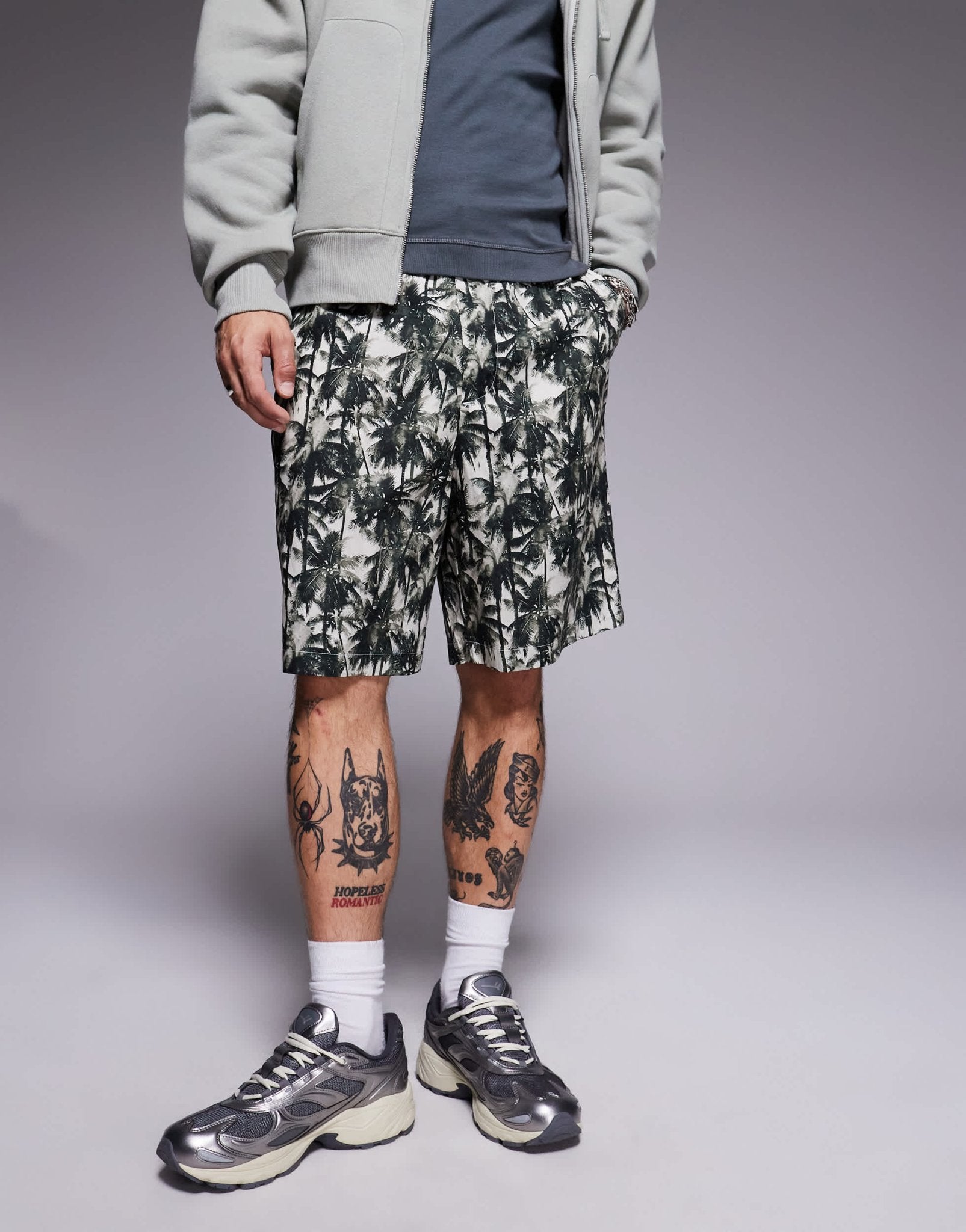 Armani Exchange shorts in green palm print - ASOS Sample Sale