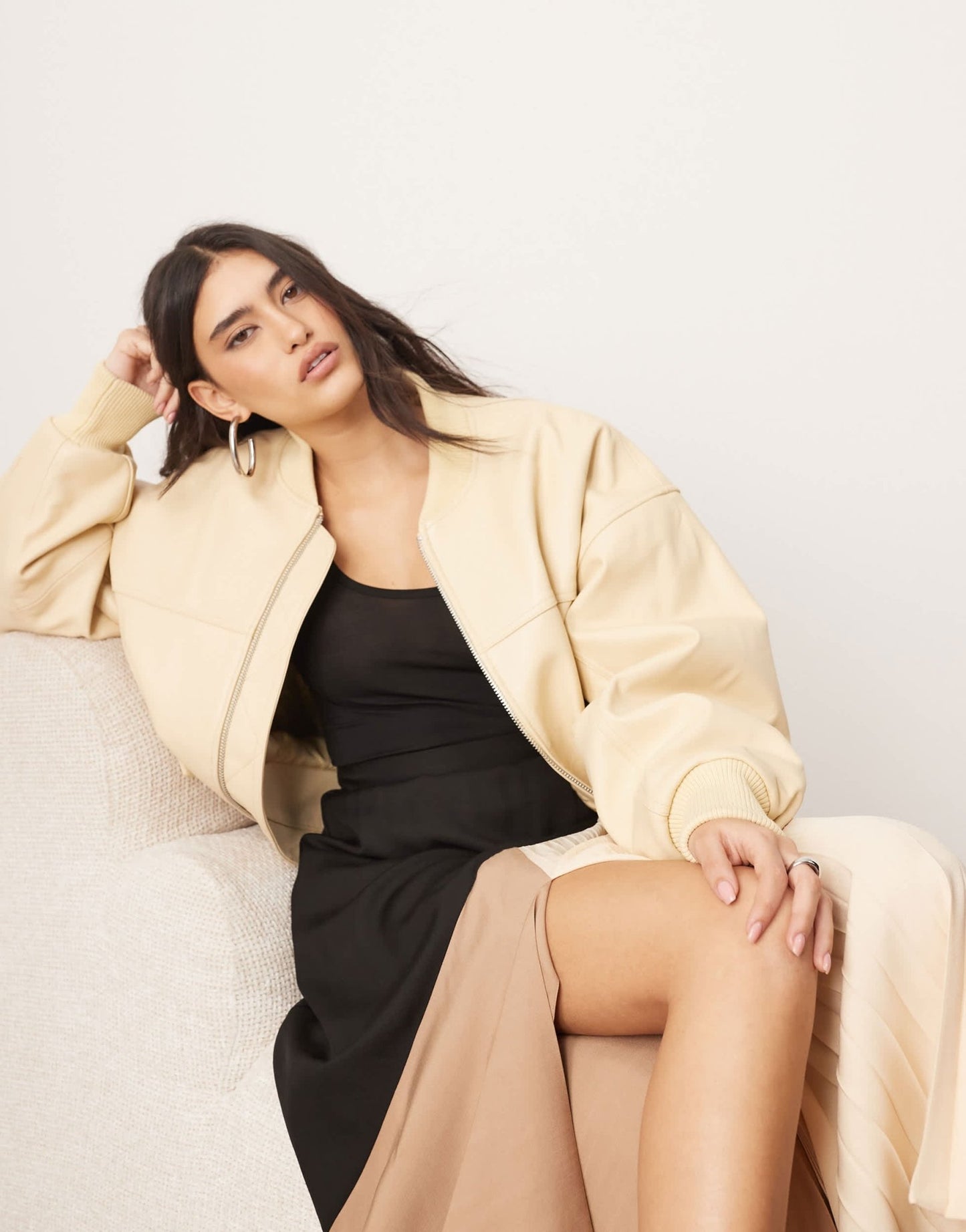 ARRANGE colourblock pleat detail midi skirt in multi - ASOS Sample Sale