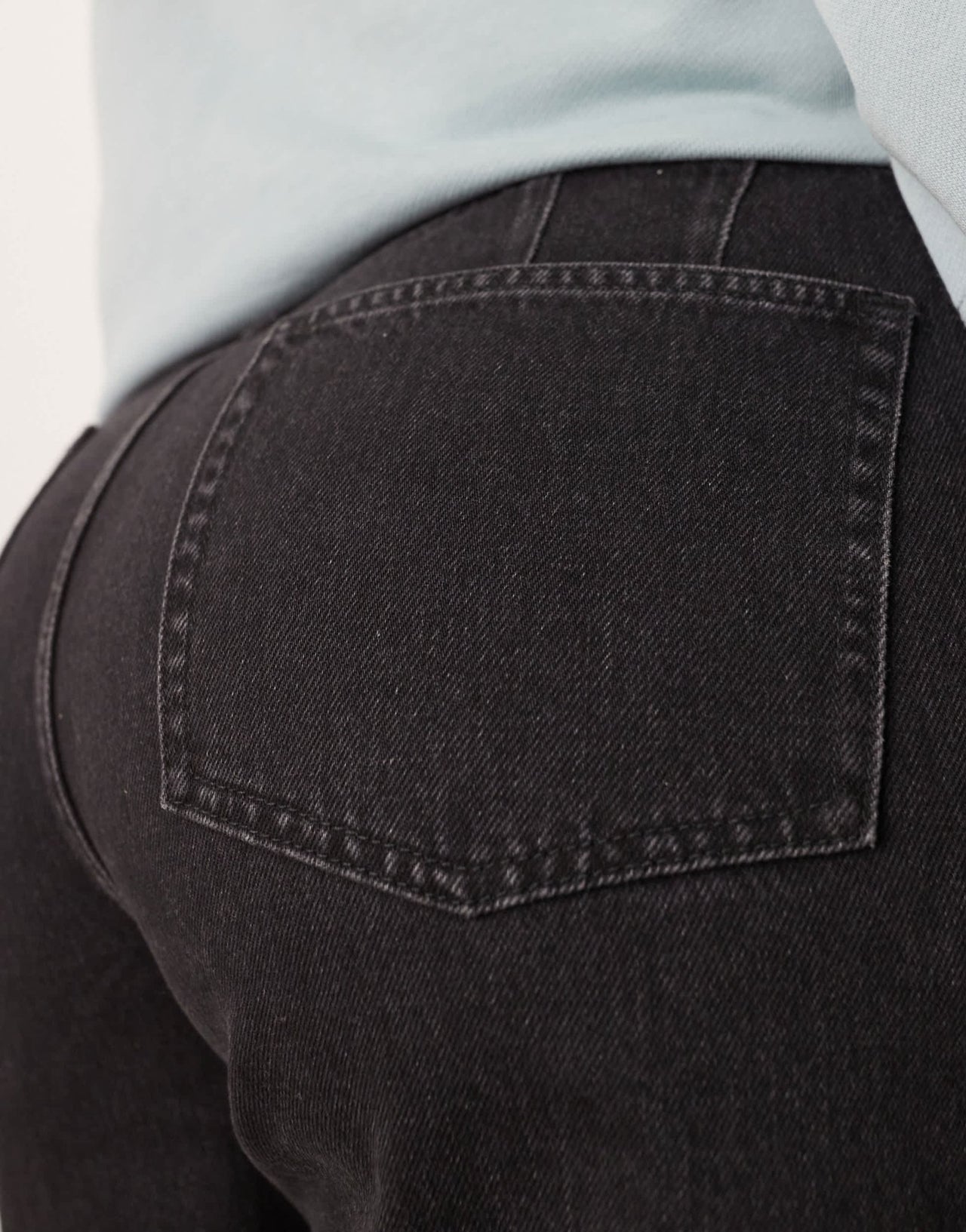 ARRANGE Curve Wilson denim slouchy short in washed black - ASOS Sample Sale