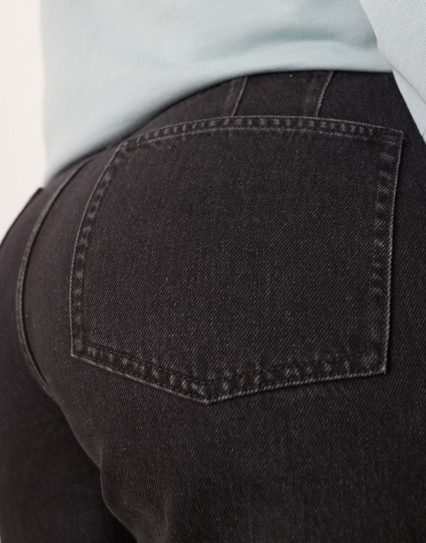 ARRANGE Curve Wilson denim slouchy short in washed black - ASOS Sample Sale