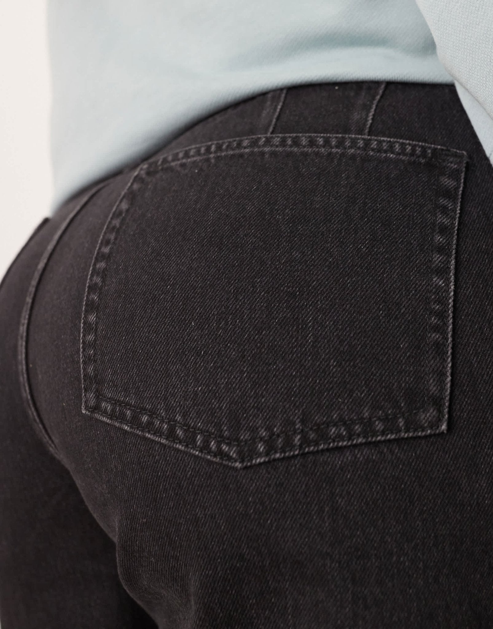 ARRANGE Curve Wilson denim slouchy short in washed black - ASOS Sample Sale