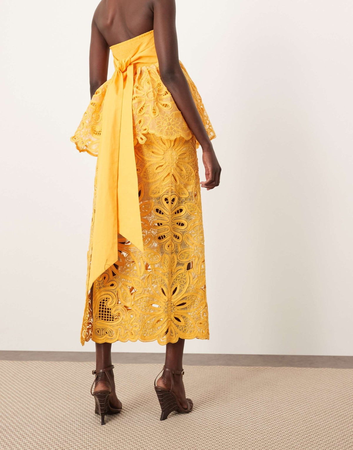 ARRANGE floral cornelli column midi skirt co-ord in mandarin - ASOS Sample Sale