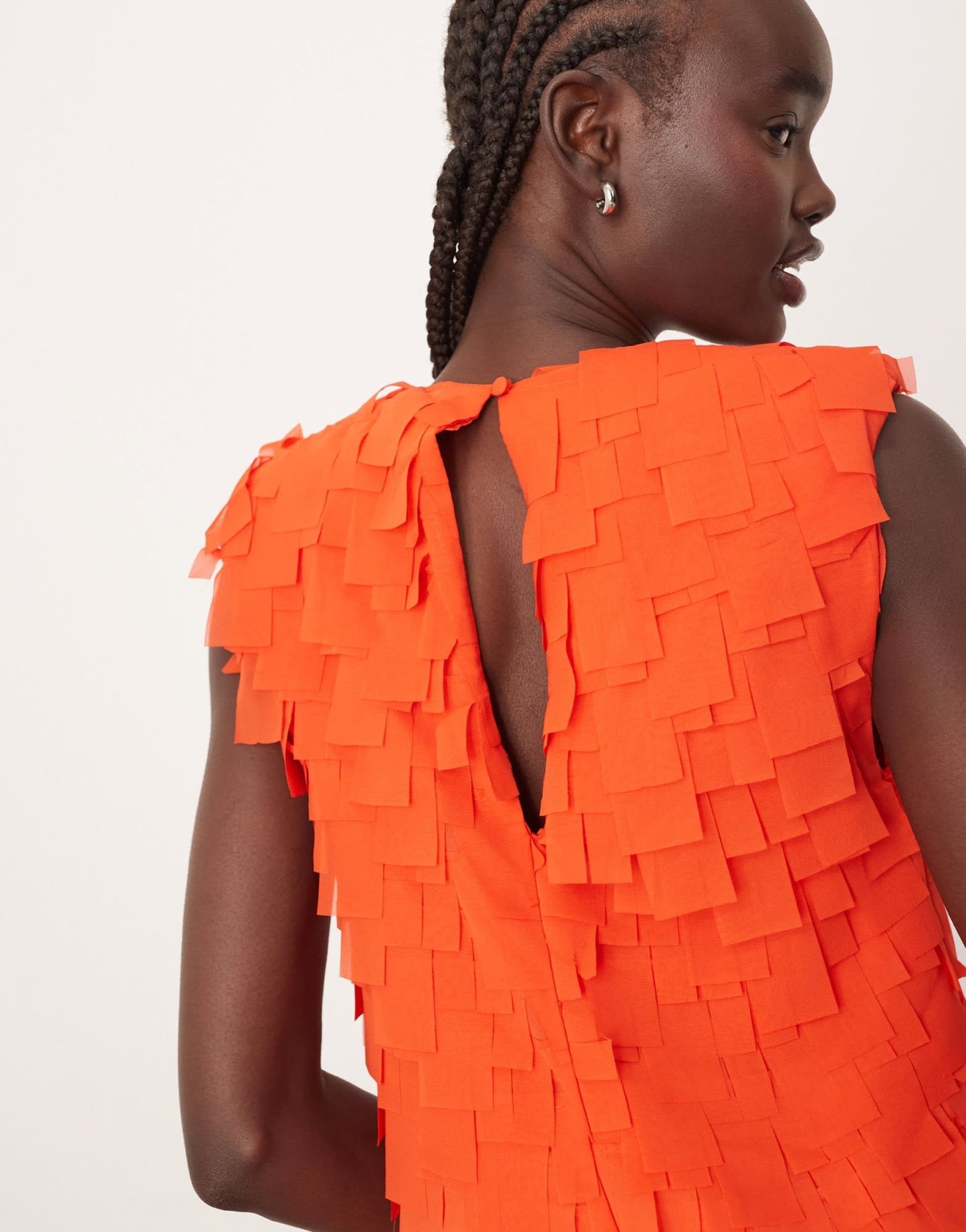 ARRANGE laser cut plunge neckline shoulder pad maxi dress with pockets in red - ASOS Sample Sale