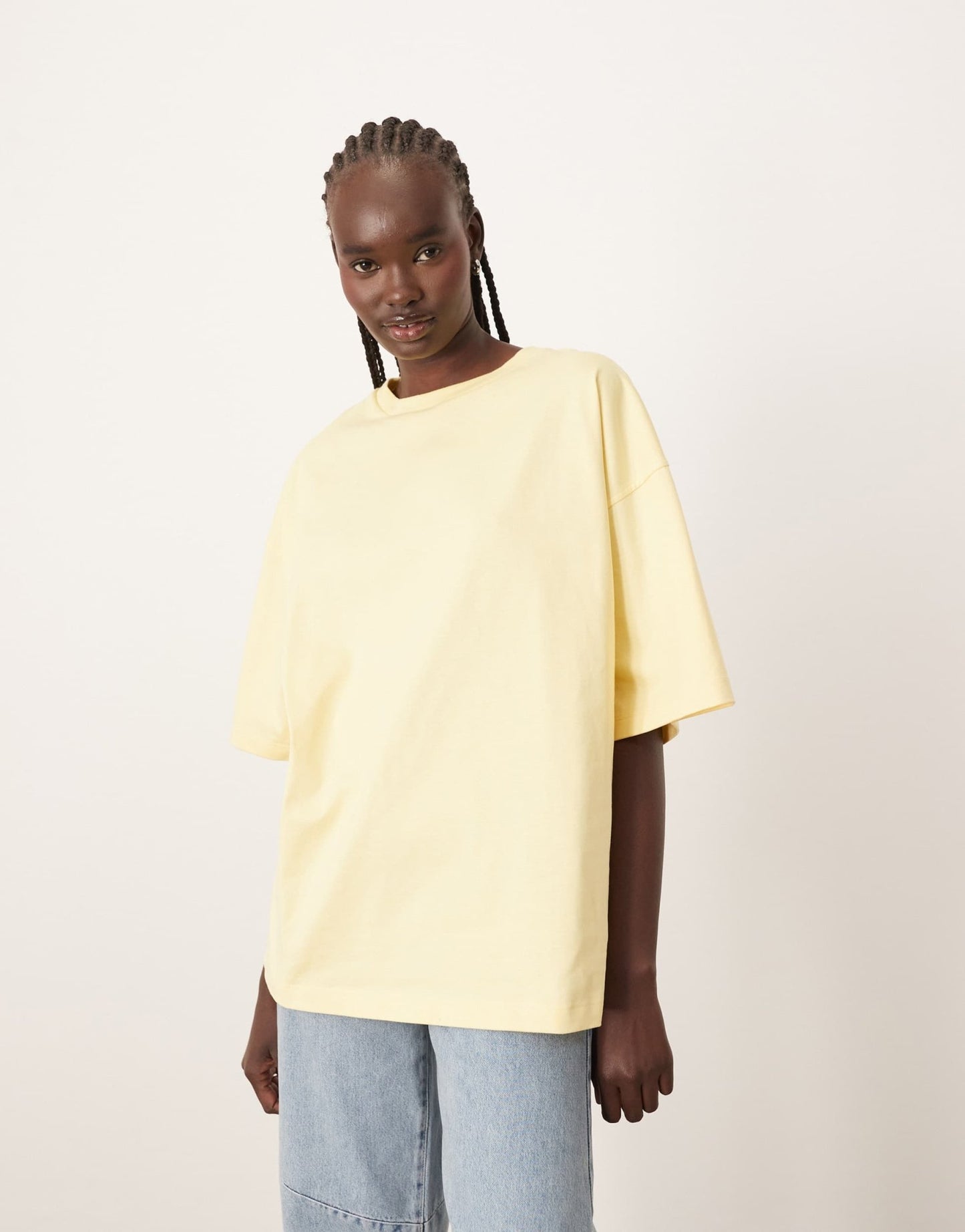 ARRANGE oversized premium heavy weight t-shirt in buttermilk - ASOS Sample Sale