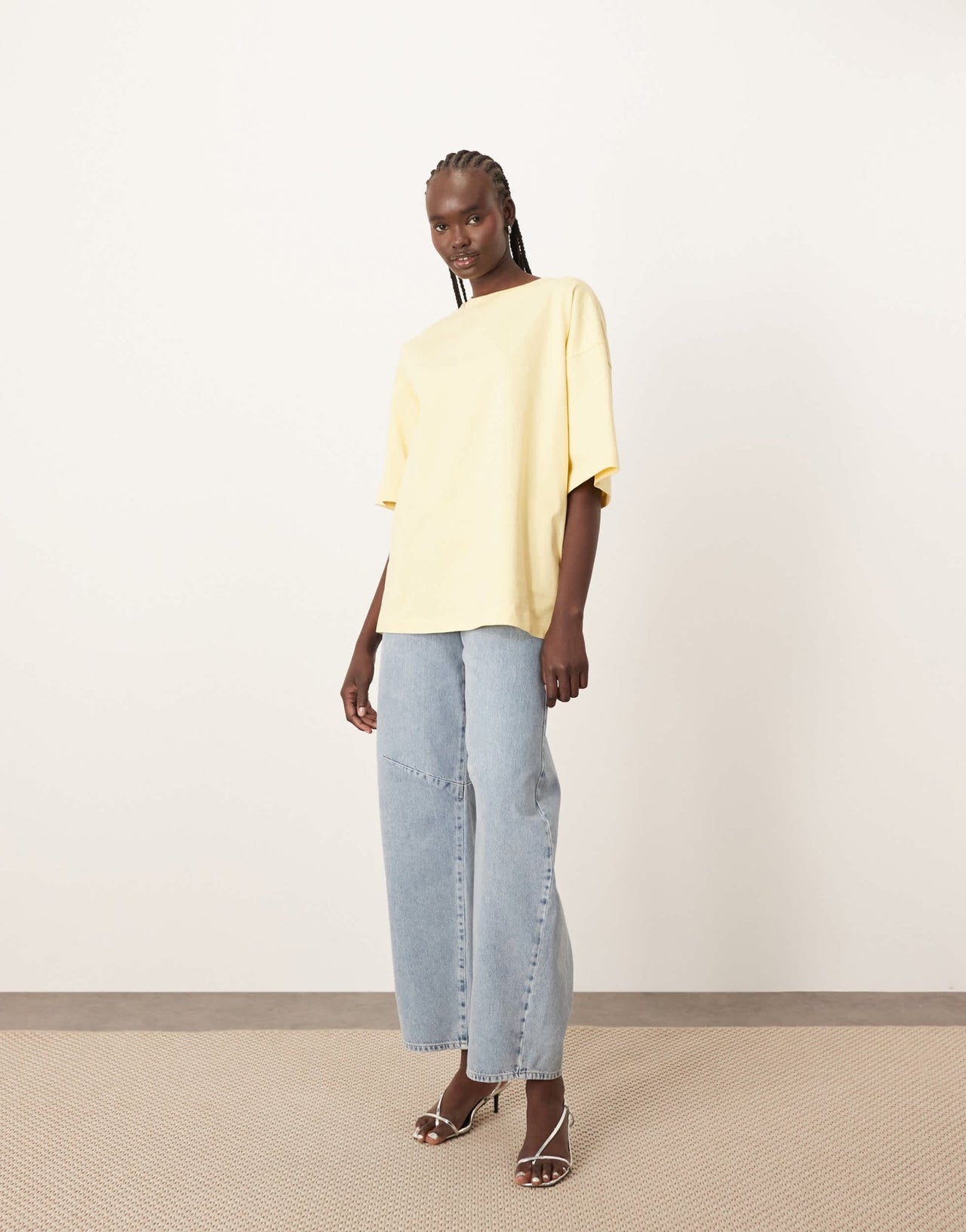 ARRANGE oversized premium heavy weight t-shirt in buttermilk - ASOS Sample Sale