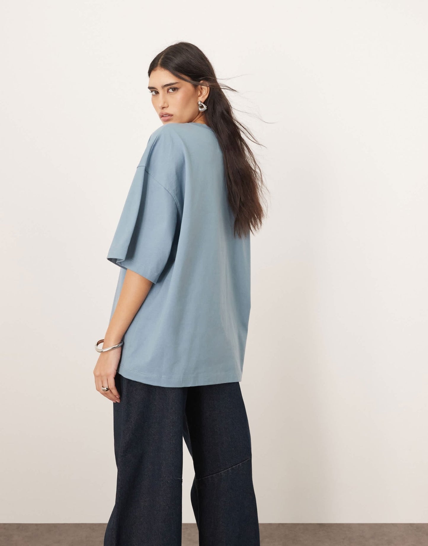 ARRANGE oversized premium heavy weight t-shirt in washed blue - ASOS Sample Sale