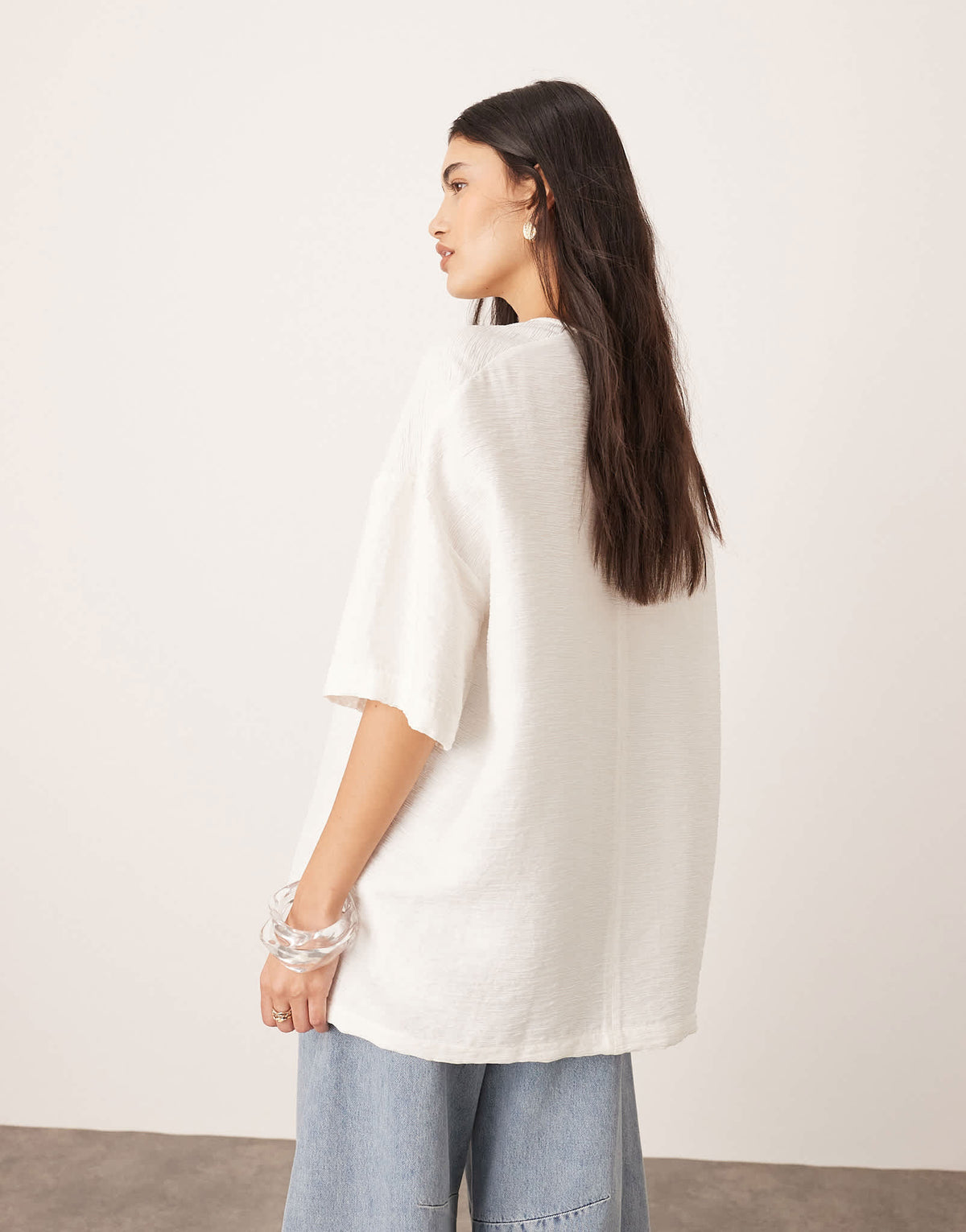 ARRANGE oversized textured boxy woven t-shirt in white - ASOS Sample Sale