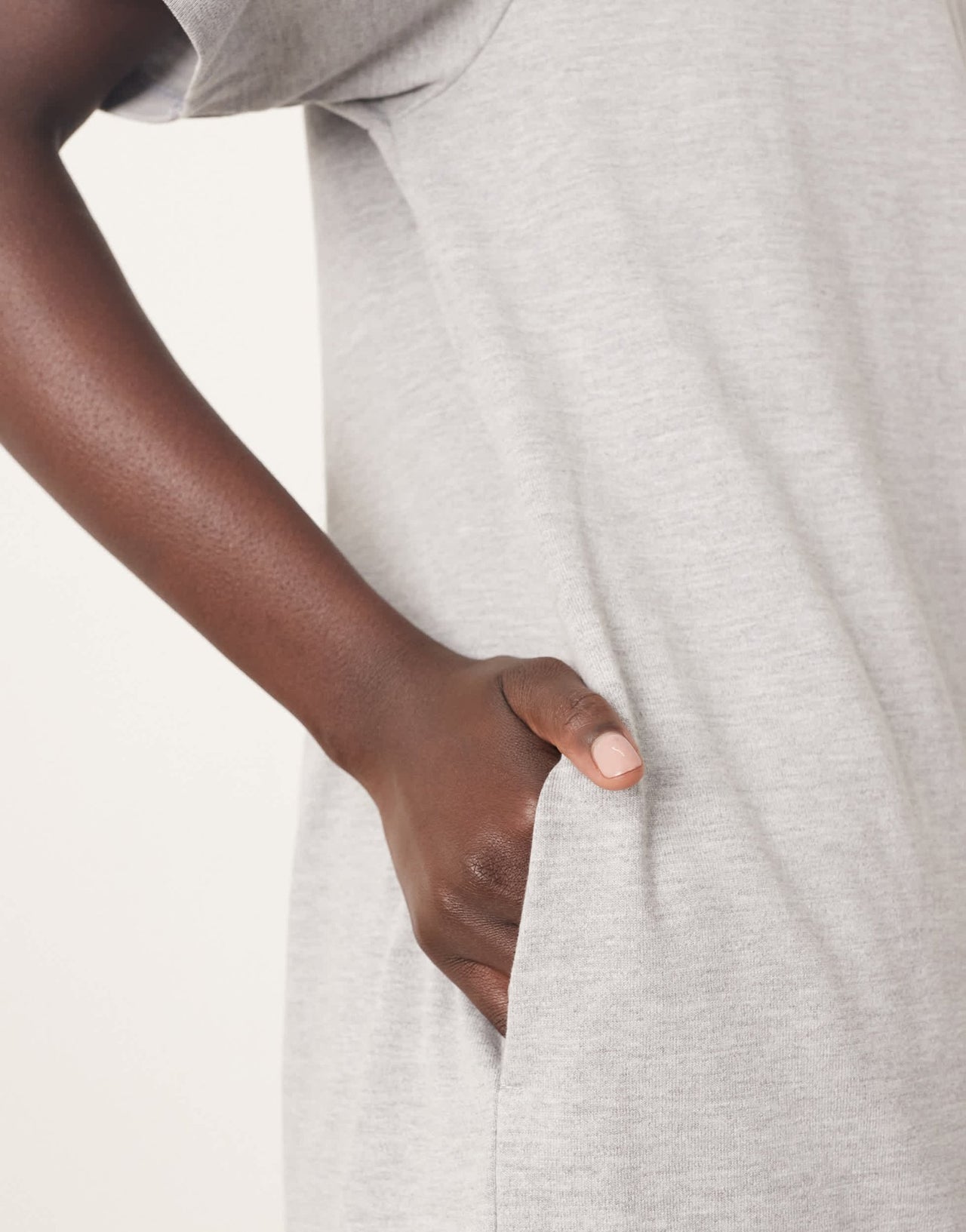 ARRANGE premium heavyweight t shirt midi dress in grey marl - ASOS Sample Sale