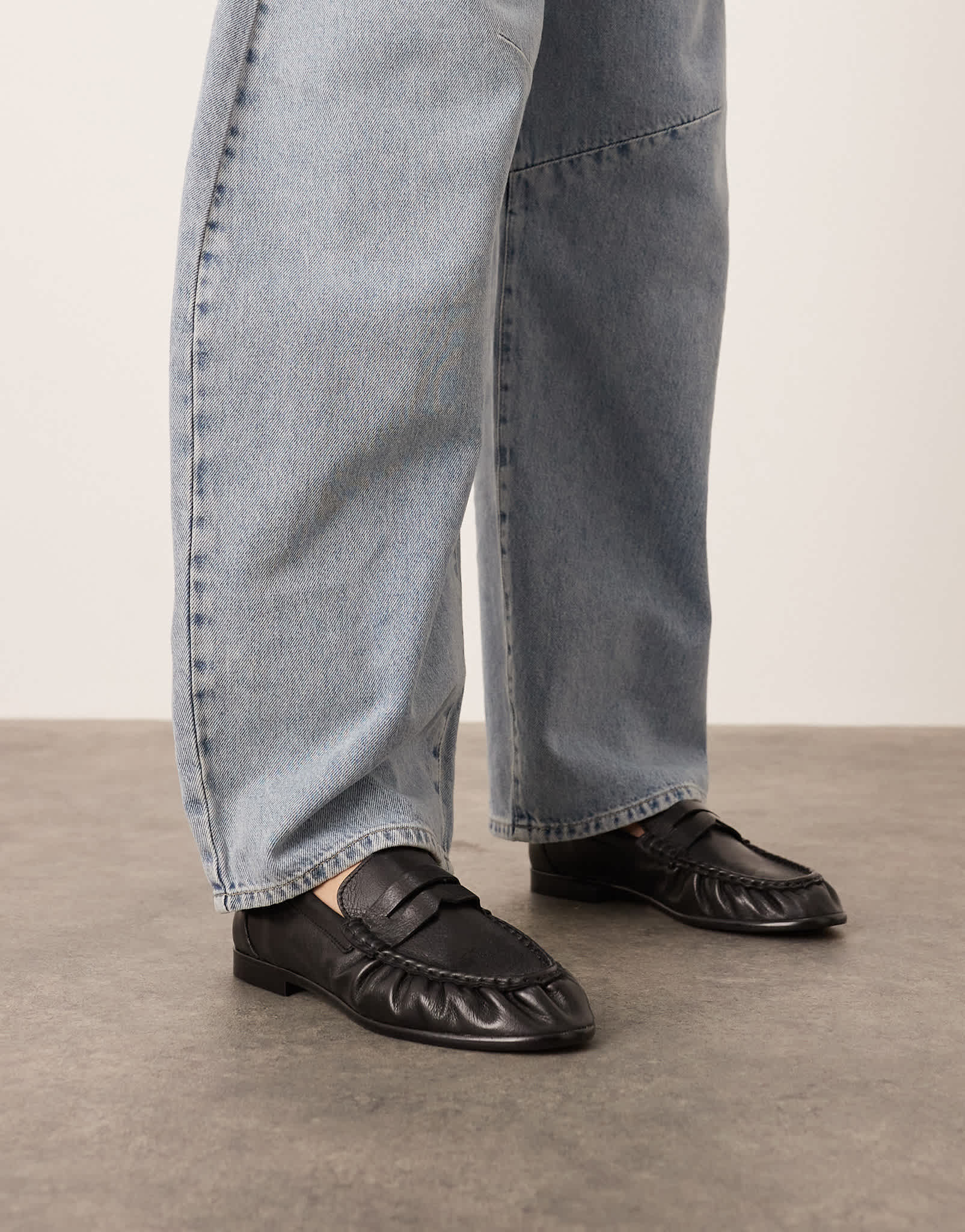 ARRANGE Premium leather loafer in black - ASOS Sample Sale