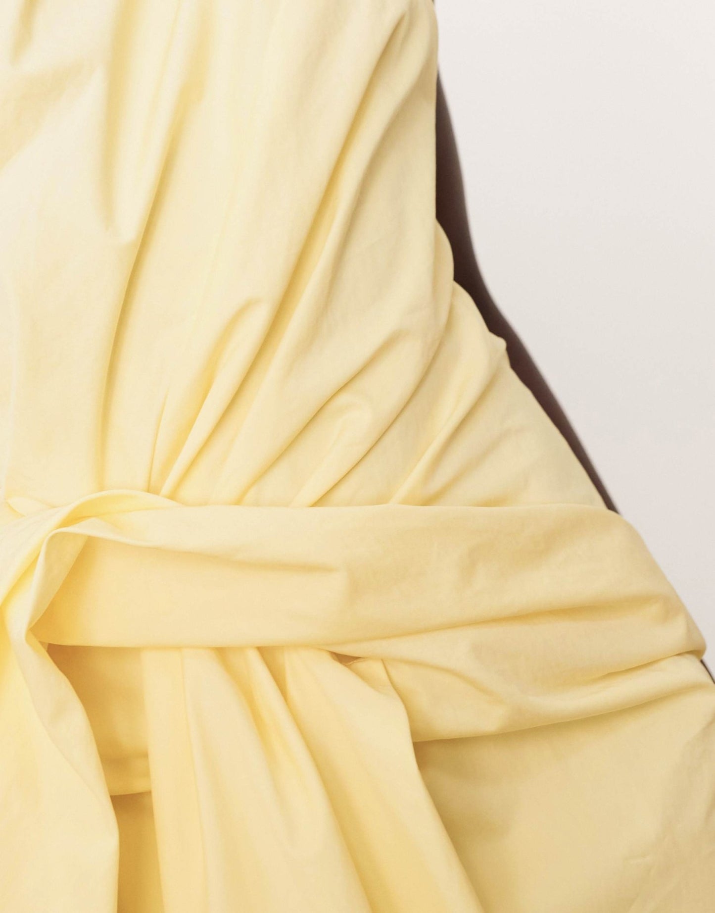 ARRANGE structured halter maxi dress with drape detail in lemon - ASOS Sample Sale