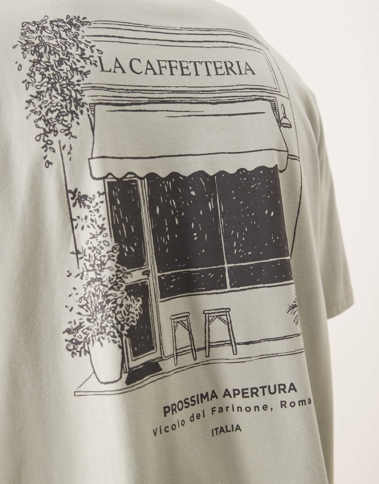 ASOS DESIG oversized t-shirt with scenic graphic in grey - ASOS Sample Sale
