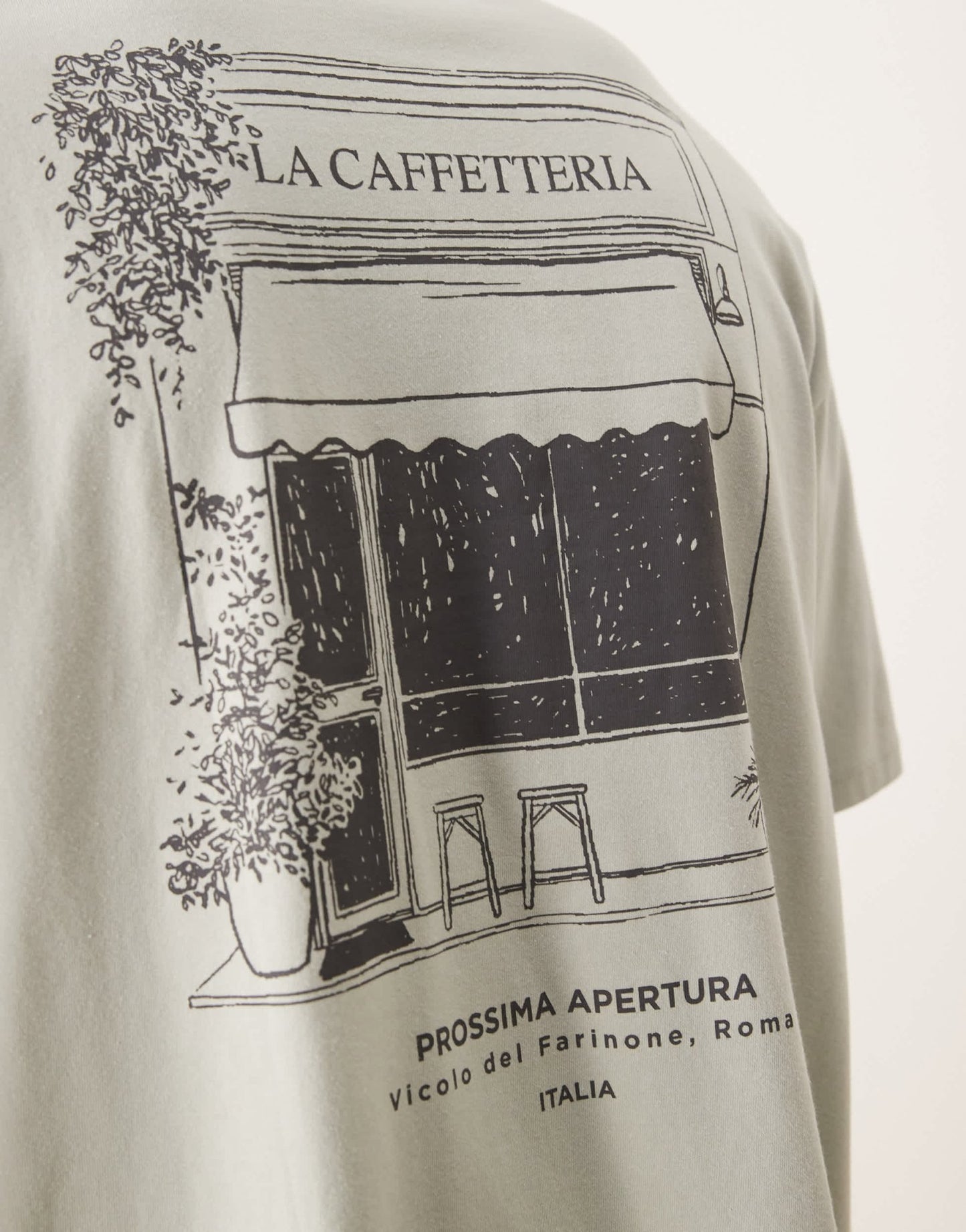 ASOS DESIG oversized t-shirt with scenic graphic in grey - ASOS Sample Sale