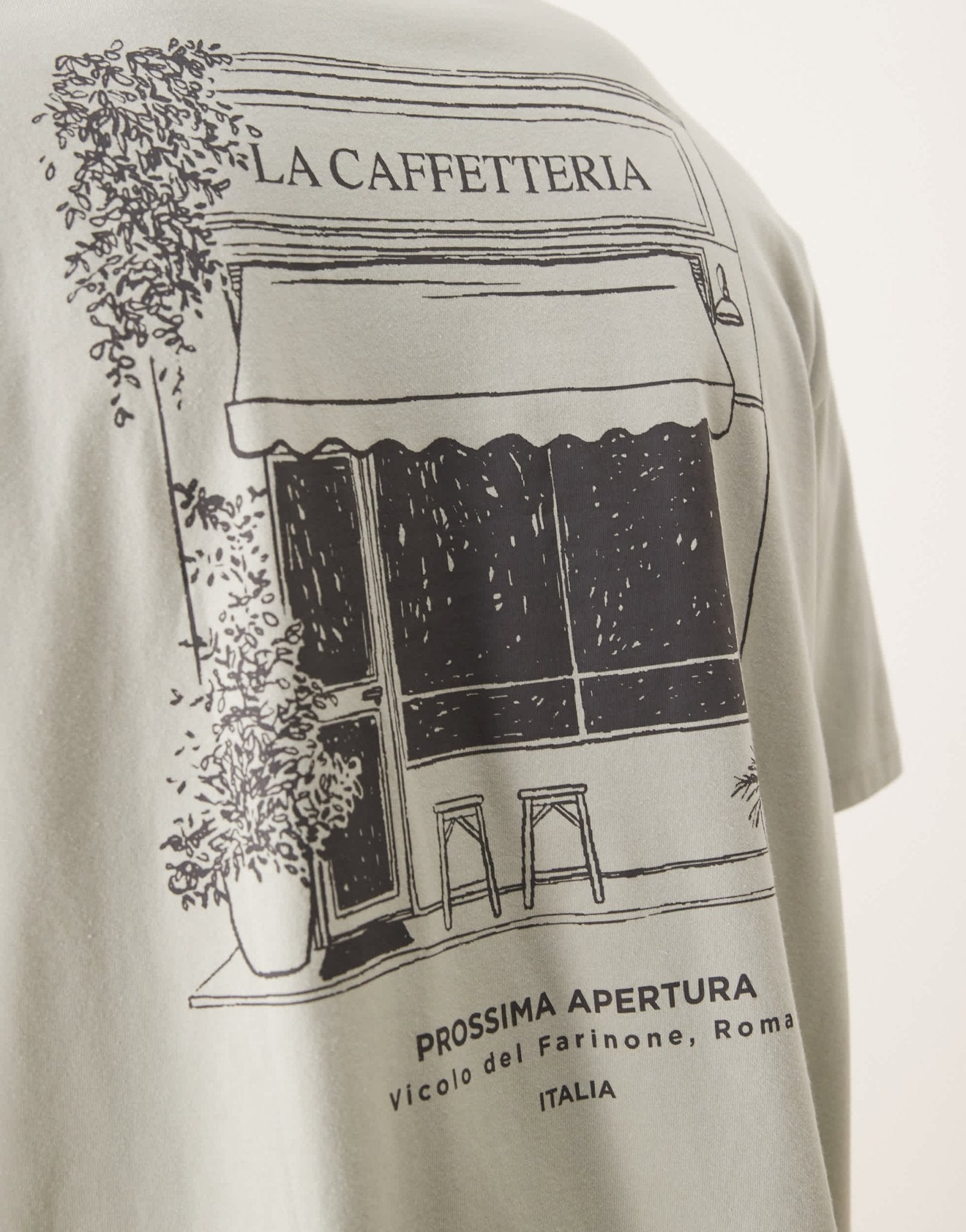 ASOS DESIG oversized t-shirt with scenic graphic in grey - ASOS Sample Sale