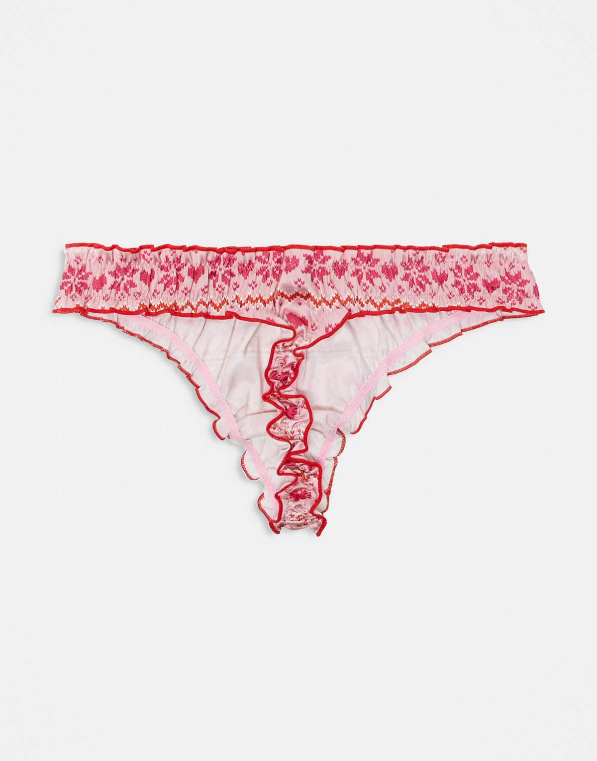 ASOS DESIGN 3 pack Christmas satin scrunch thongs in festive print - ASOS Sample Sale
