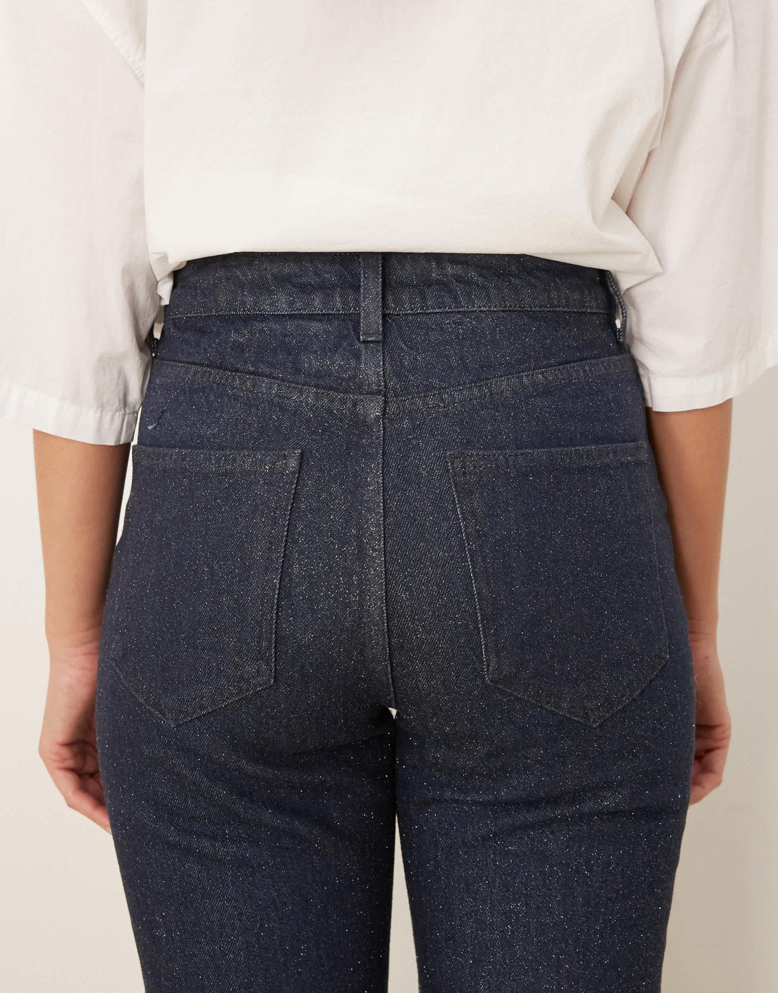 ASOS DESIGN 90s straight jean with glitter in blue - ASOS Sample Sale