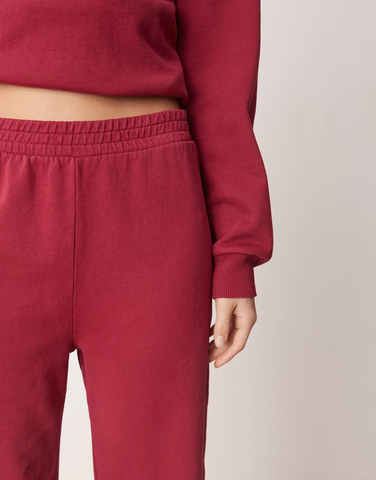 ASOS DESIGN acid wash jogger co ord in burgundy - ASOS Sample Sale