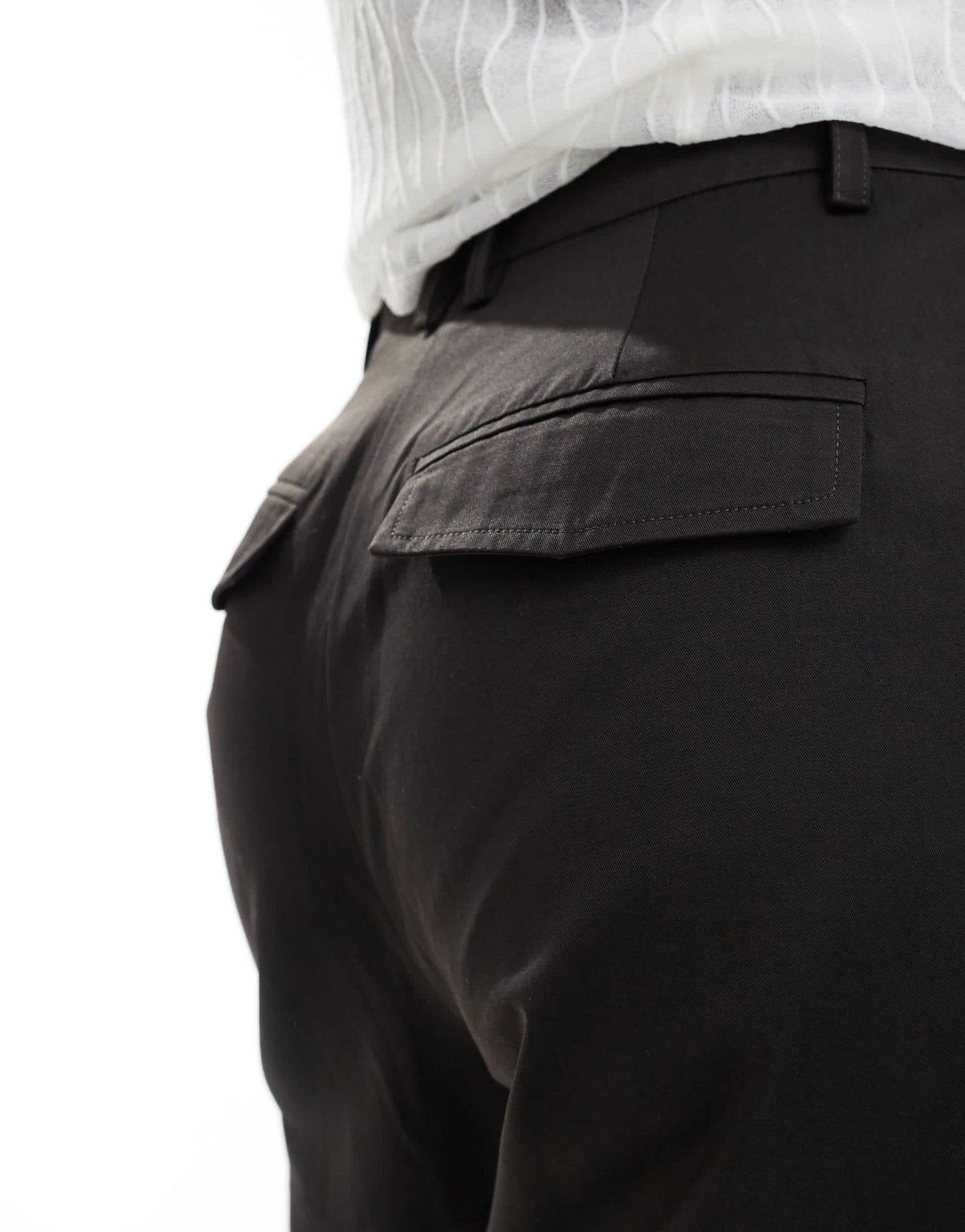 ASOS DESIGN arch volume leg tailored trouser in black - ASOS Sample Sale