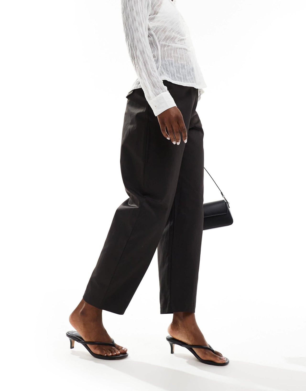 ASOS DESIGN arch volume leg tailored trouser in black - ASOS Sample Sale