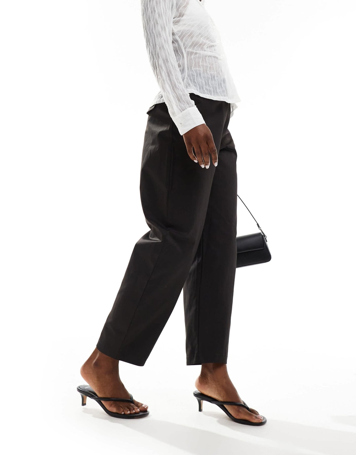 ASOS DESIGN arch volume leg tailored trouser in black - ASOS Sample Sale
